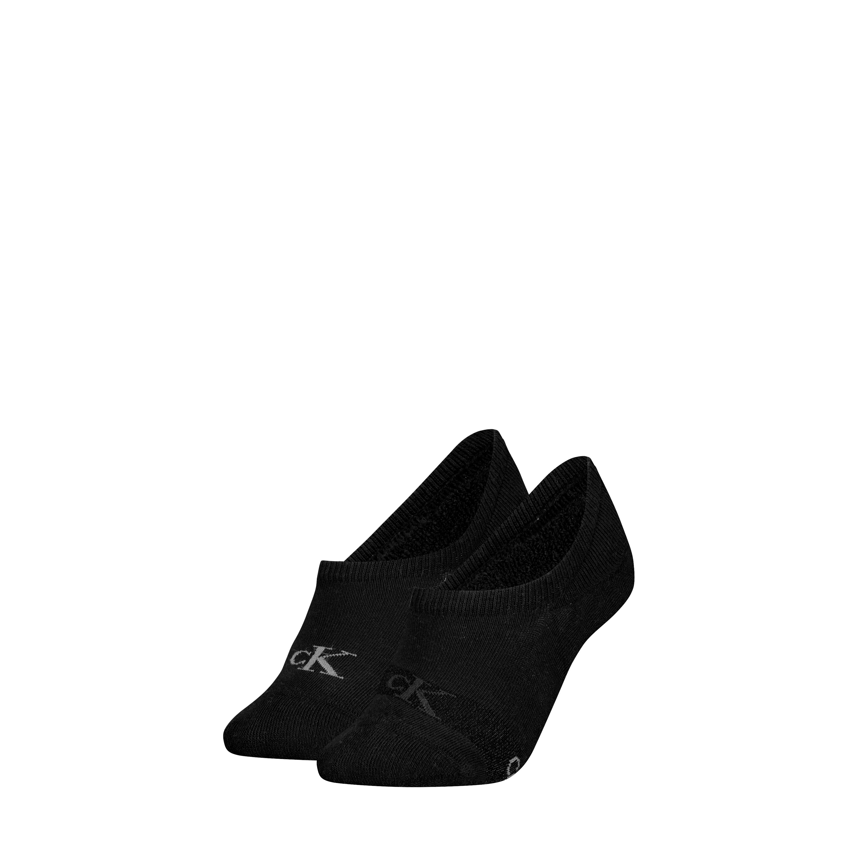 Calvin Klein Jeans Enkelsokken CKJ WOMEN HIGH CUT FOOTIE 2P GLOSSY (2 paar)