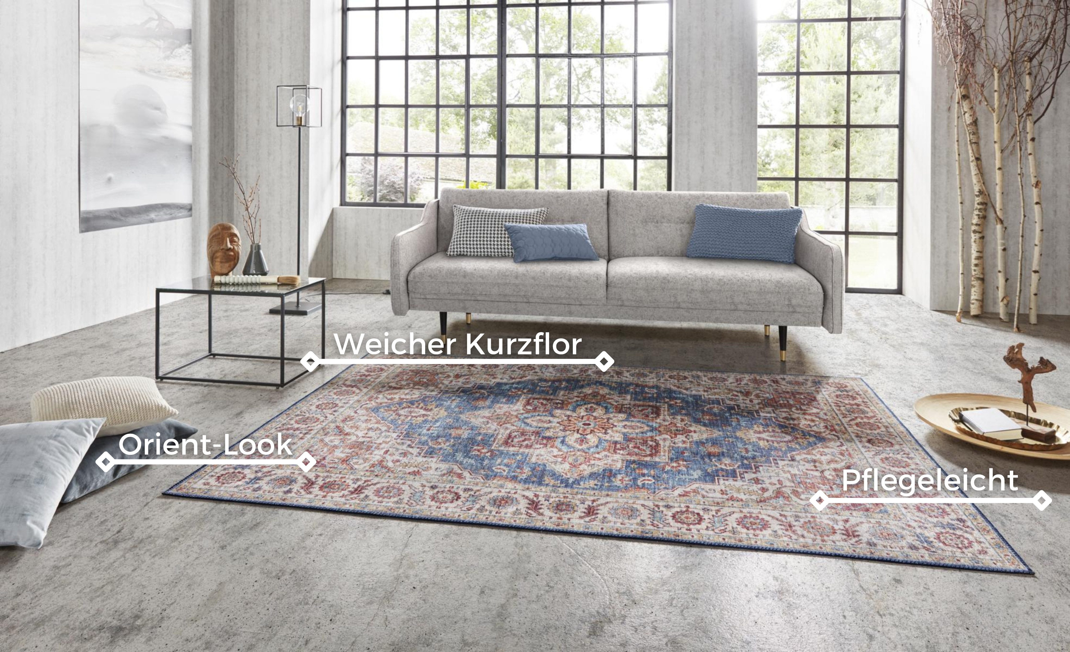 NOURISTAN Vloerkleed Anthea Oosters, loper, vintage, woonkamer, slaapkamer, eetkamer