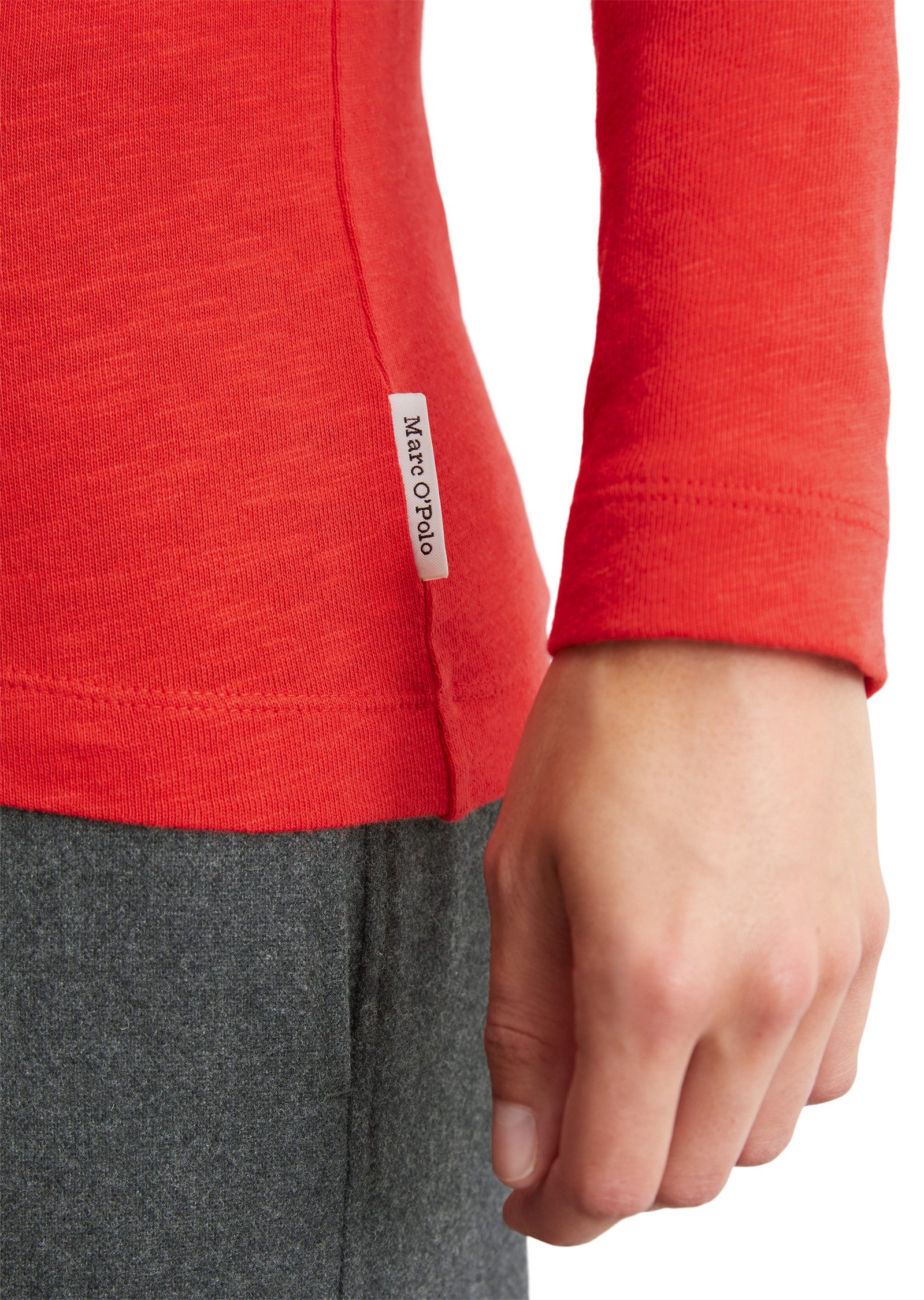 Marc O'Polo Longsleeve met kleine mockneck-kraag