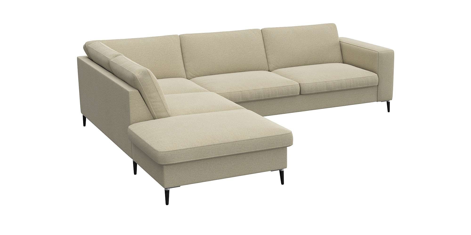 FLEXLUX Hoekbank Fiore, L-vorm, comfortabel en aangenaam door hoogwaardige zitopbouw