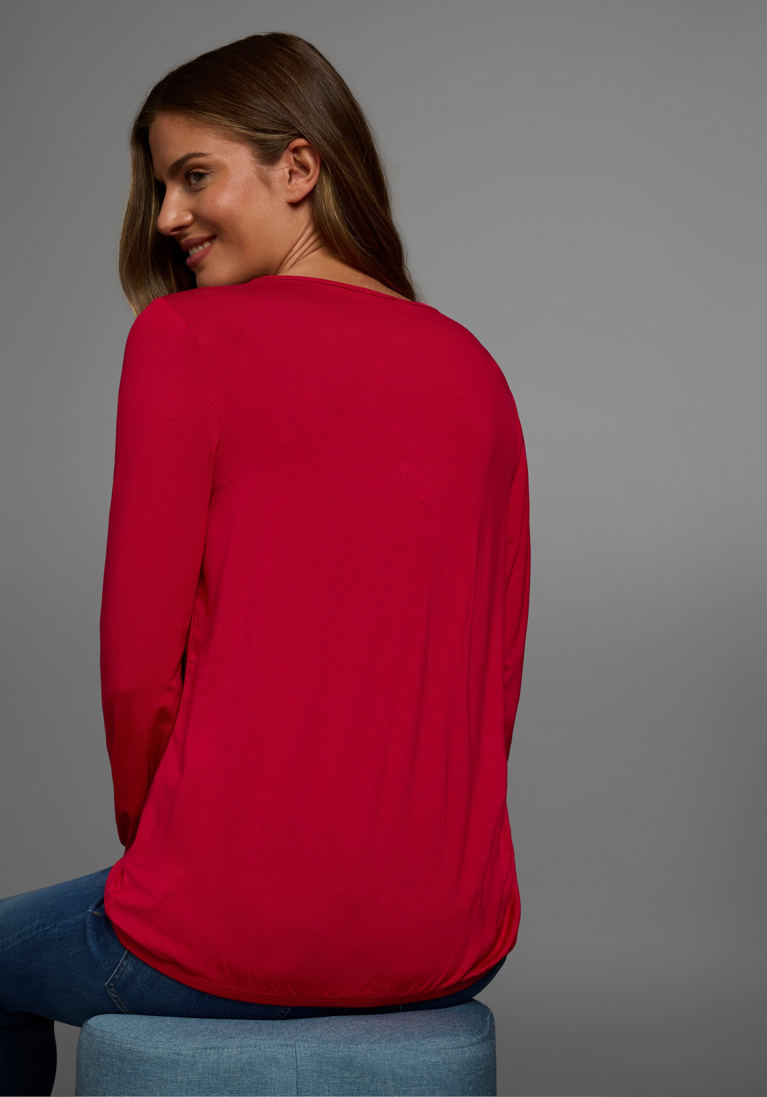 Flashlights Shirt met lange mouwen figuurvolgende snit, van viscosemix (2-delig, Set van 2)