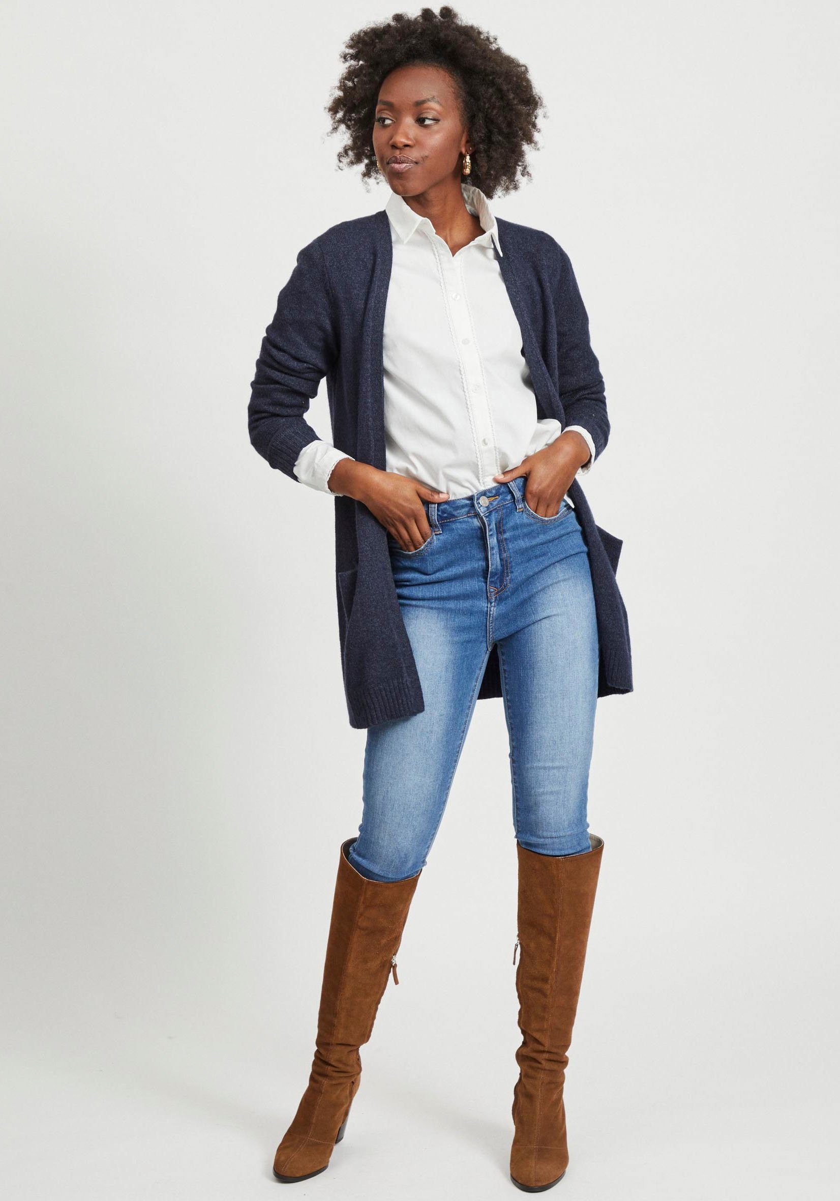 Vila Cardigan VIRIL OPEN L/S KNIT CARDIGAN - NOOS dames cardigans maat XS (34) zwart
