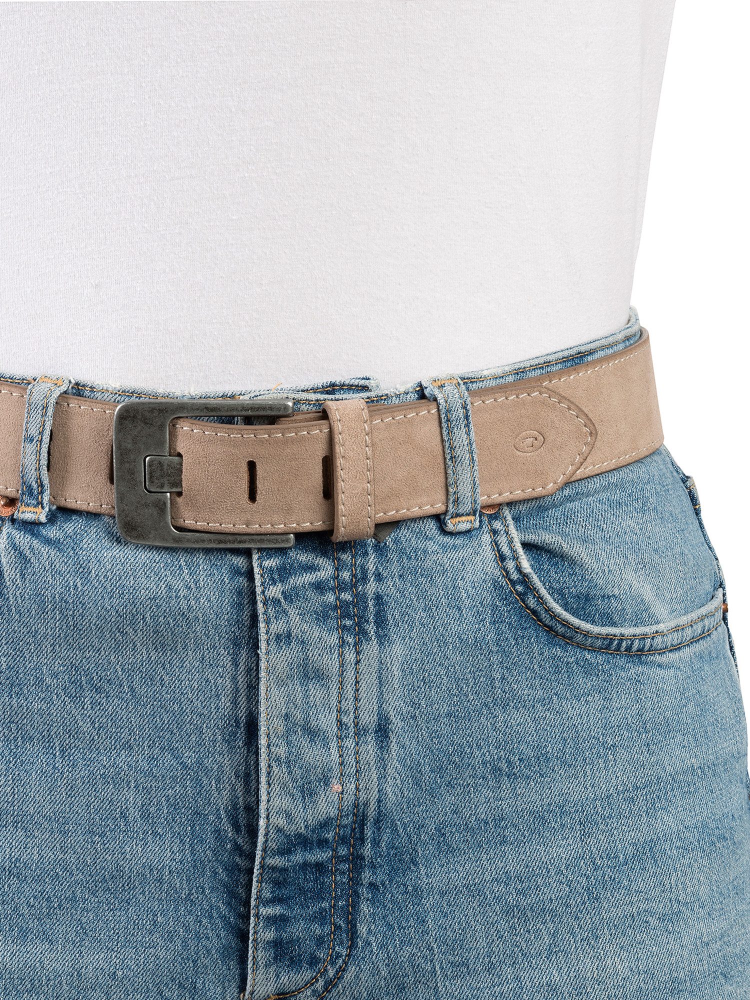 Tom Tailor Leren riem TTLUCY 4 cm brede damengordel, casual en jeanslook