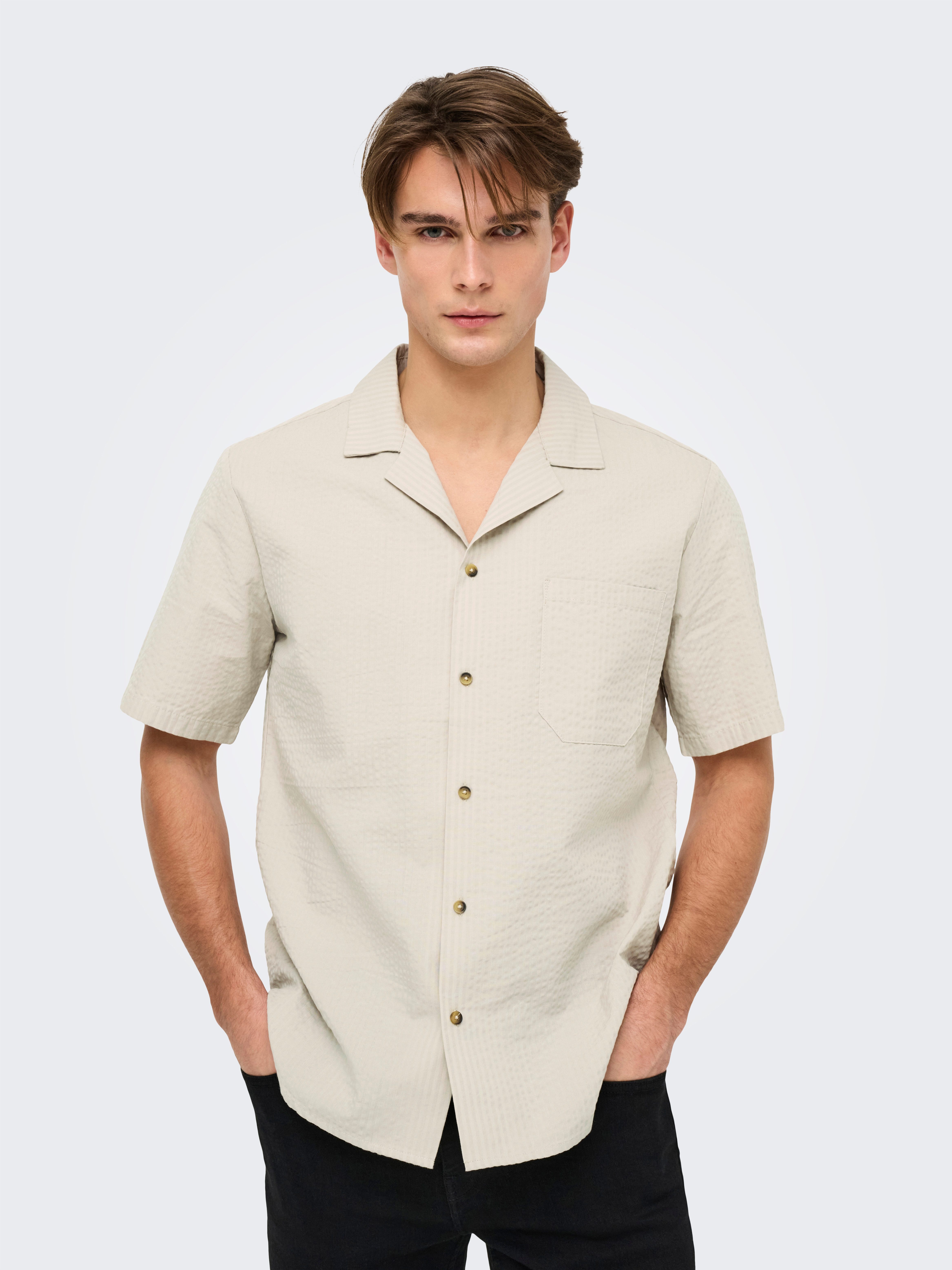 ONLY & SONS Overhemd met korte mouwen ONSEYE RESORT SEERS 0009 SHIRT NOOS
