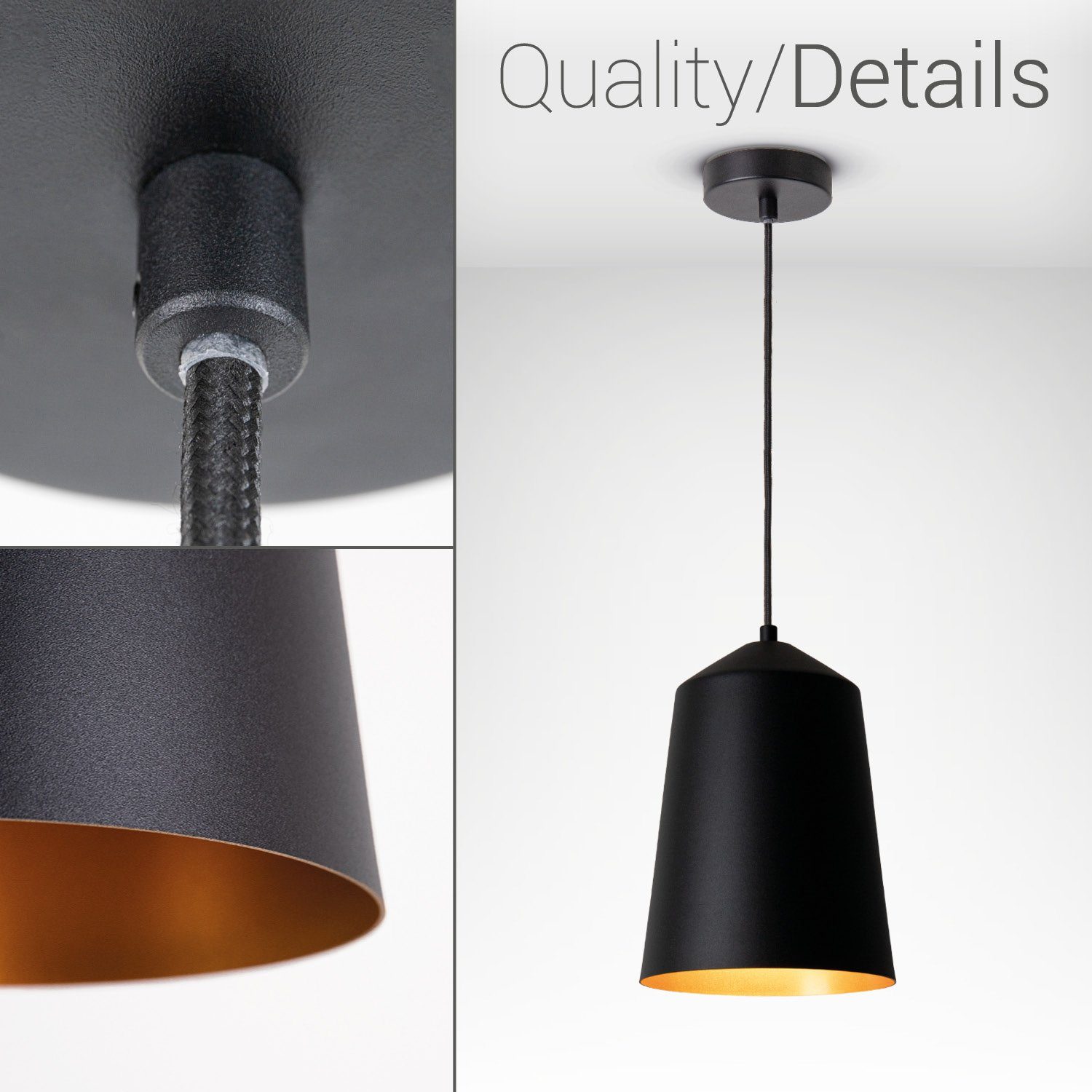 Paco Home Plafondlamp Jackson Woonkamer aluminium poedercoating industrieel ontwerp E27