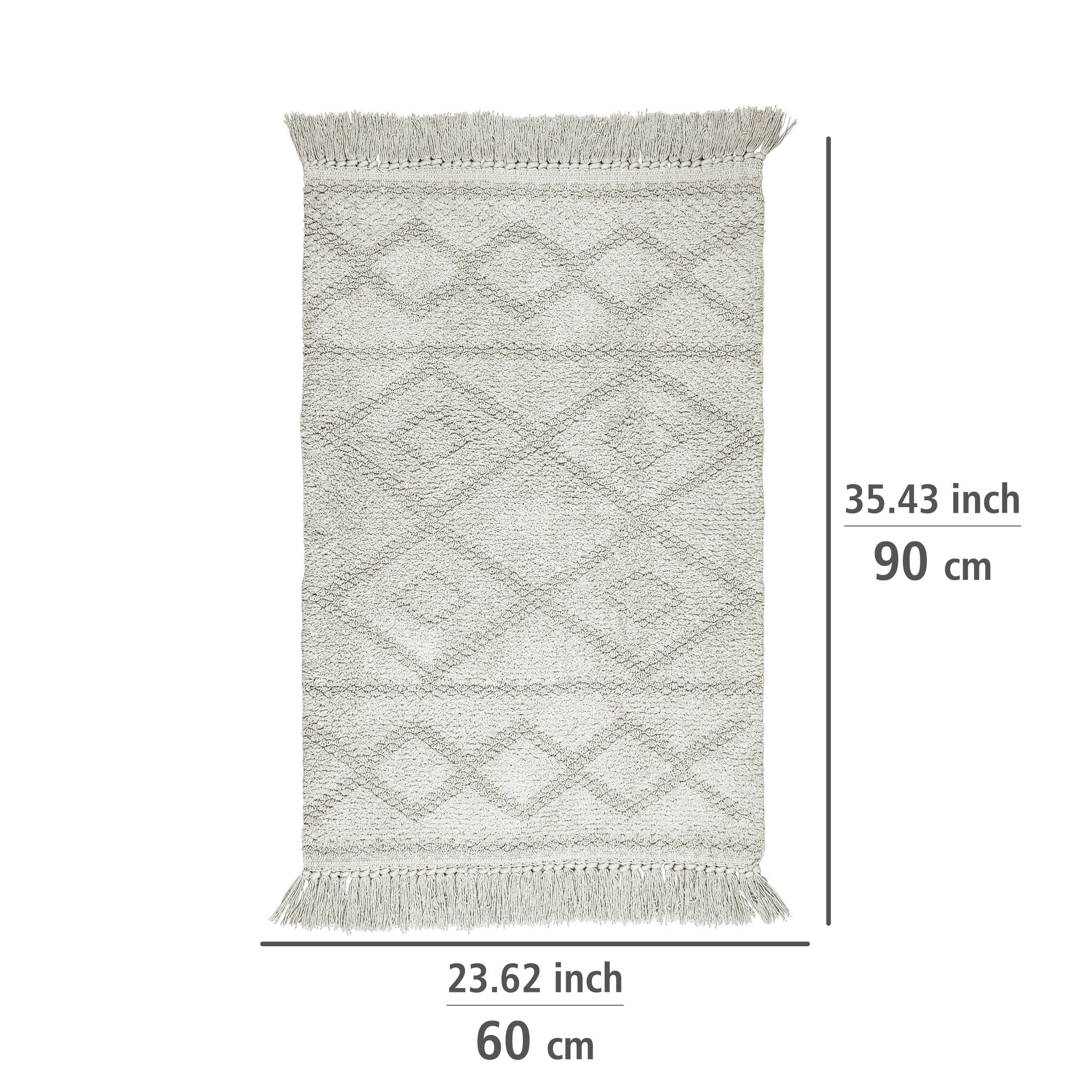 WENKO Badmat Urla BxL: 60 x 90 cm (1 stuk)