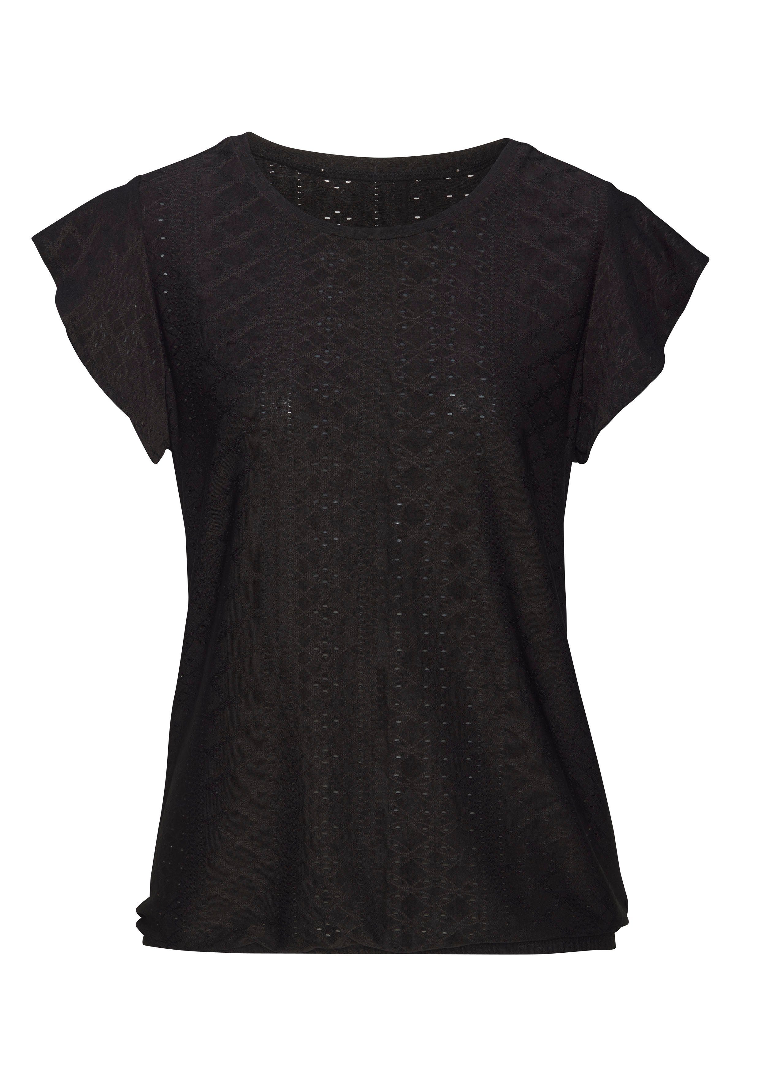 Vivance Shirt met korte mouwen Met broderie anglaise in een gemakkelijk te onderhouden kwaliteit (2-delig, Set van 2)