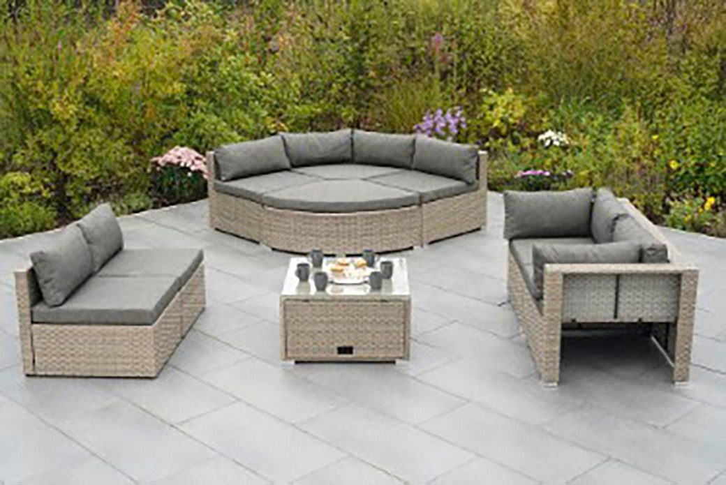 MERXX Tuinset Rivello inclusief kussens, afmetingen bxdxh: 225 x 225 x 63 cm (23-delig)