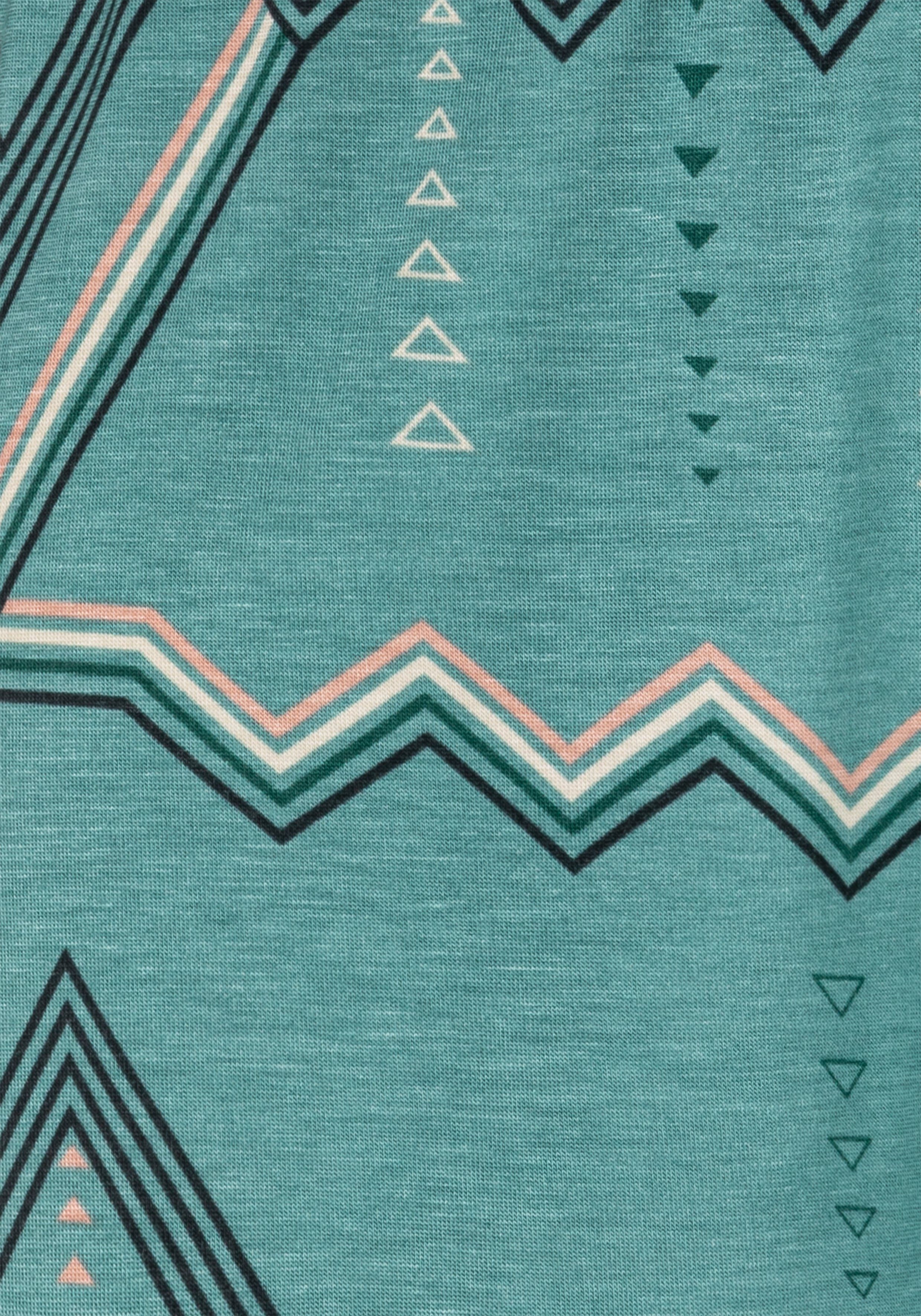 Lascana Pyjamashort met grafisch zigzagmotief