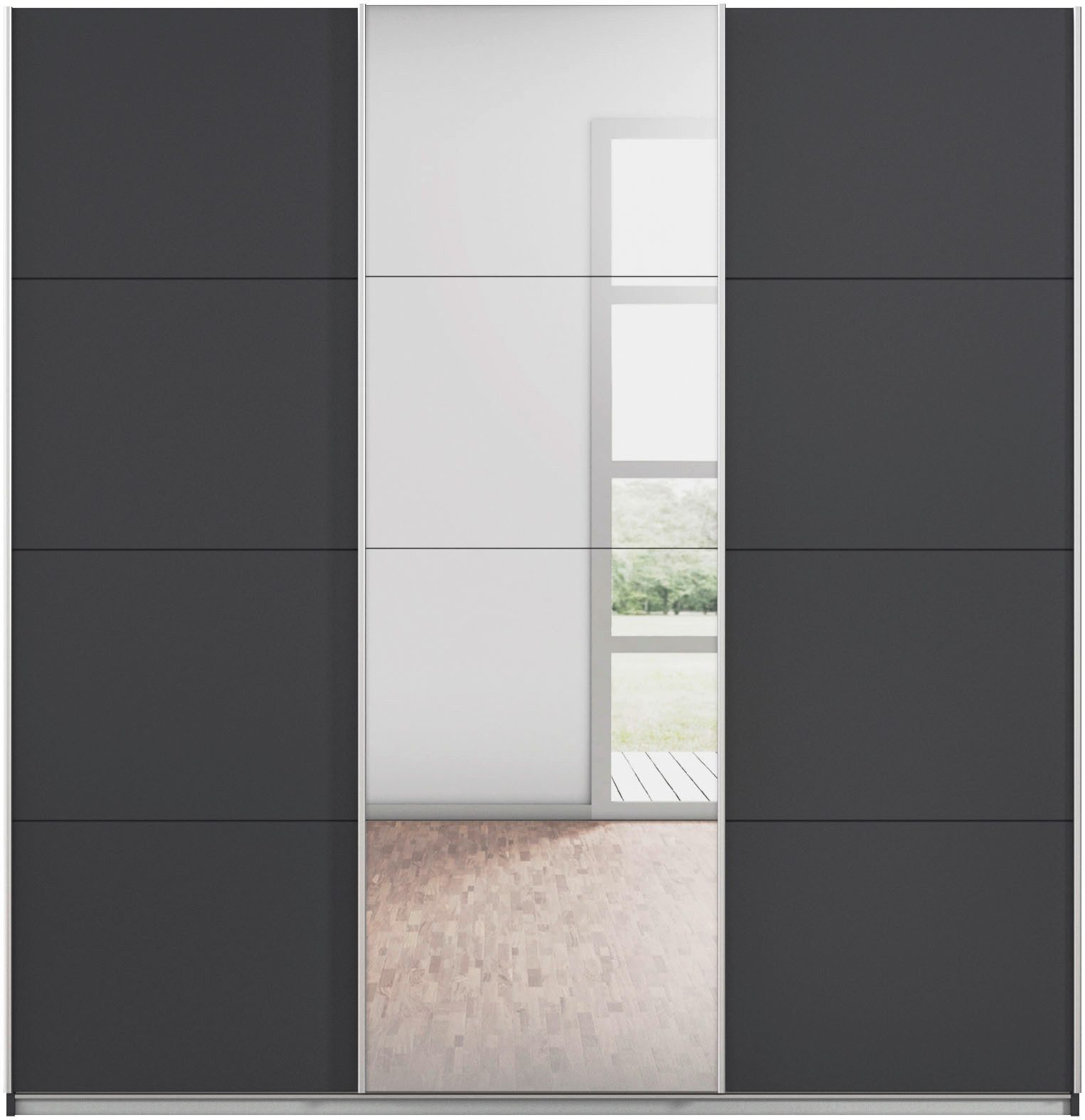 rauch Schuifdeurkast Kledingkast Garderobe CORTONA inclusief interieurindeling,
