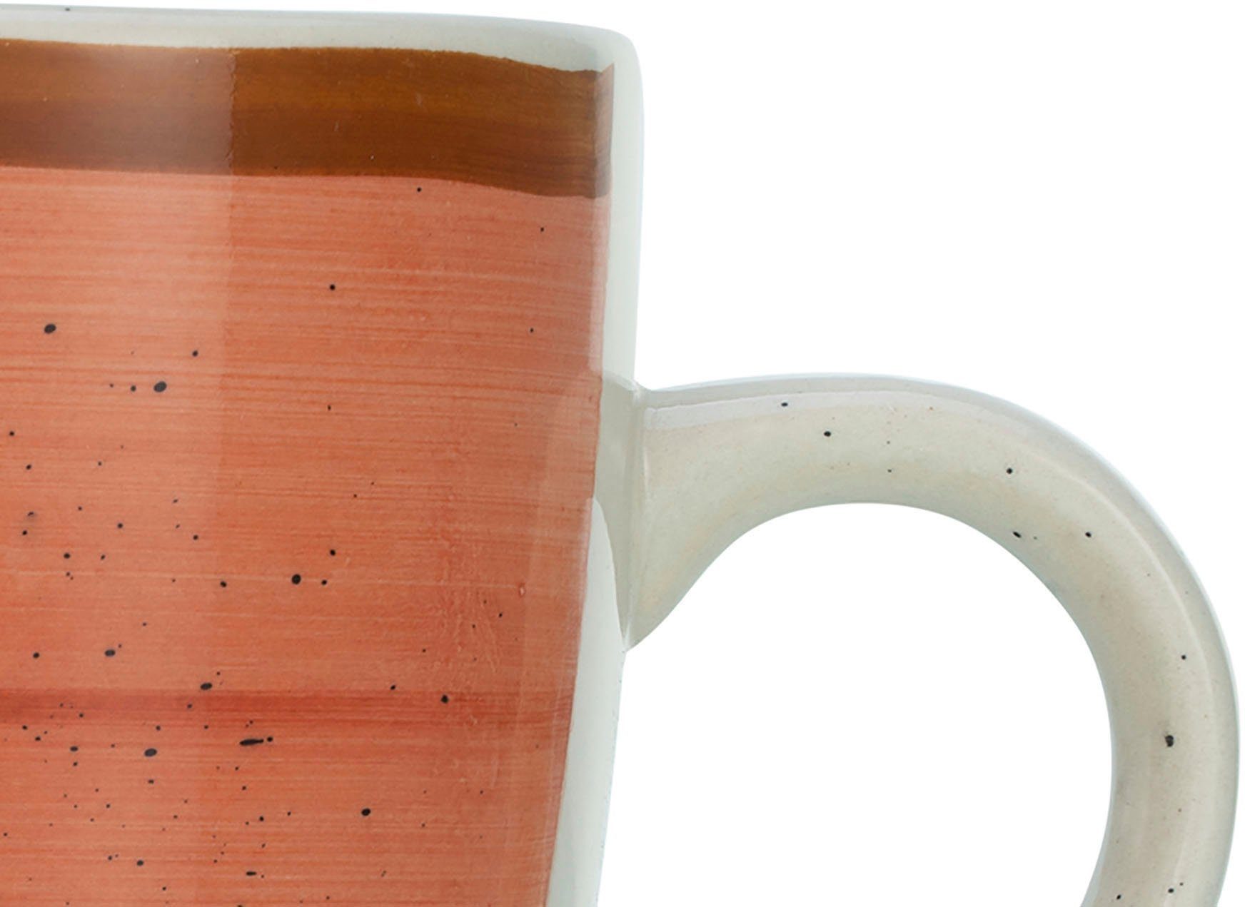 CreaTable Combi-servies Servies-set Country Servies, spiraaldecoratie, 24 delen, voor 6 personen (set, 24-delig)