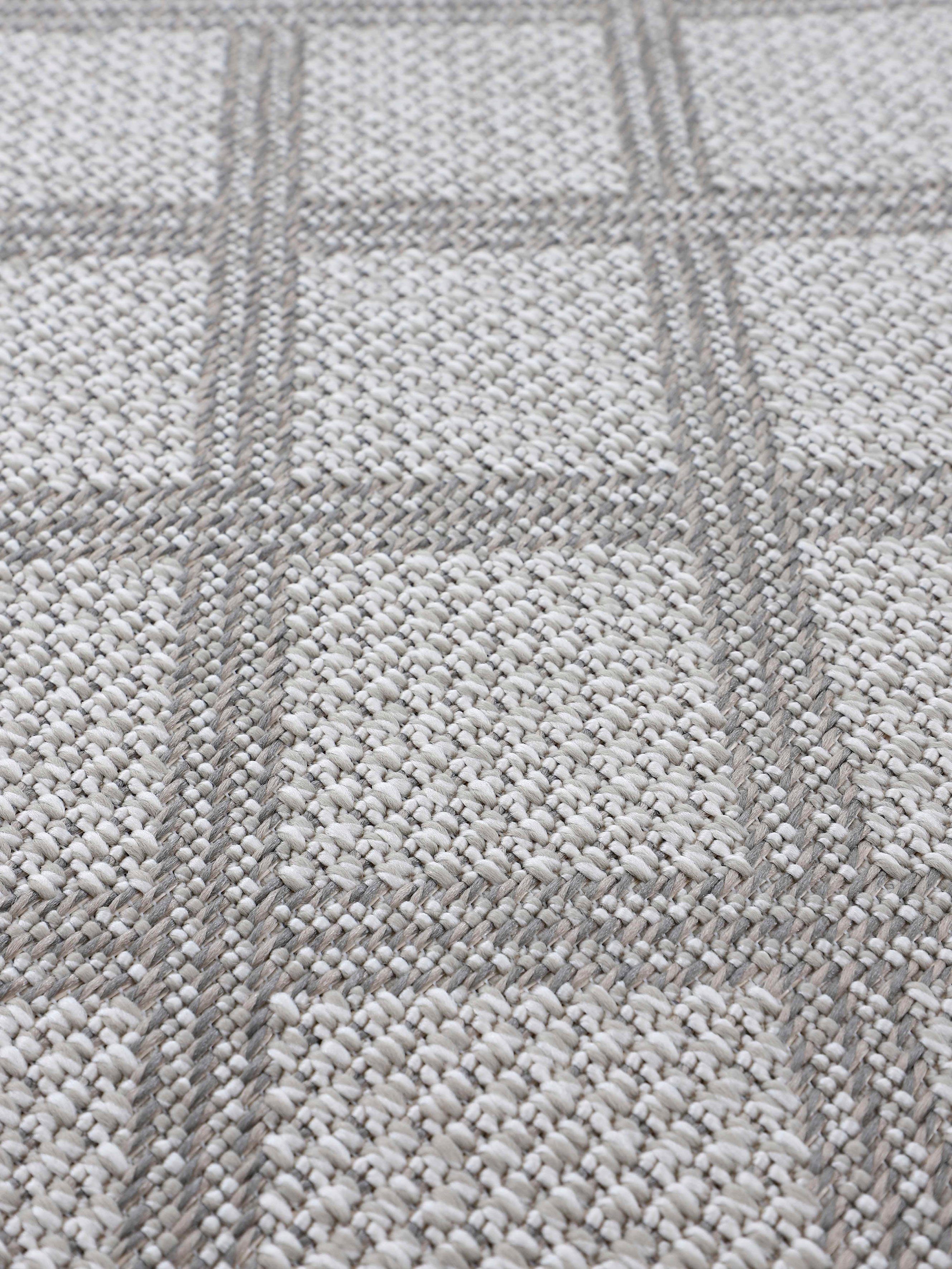 carpetfine Vloerkleed Boho 104 robust vlakweefsel, sisal look, uv-bestendig, buitenruimte