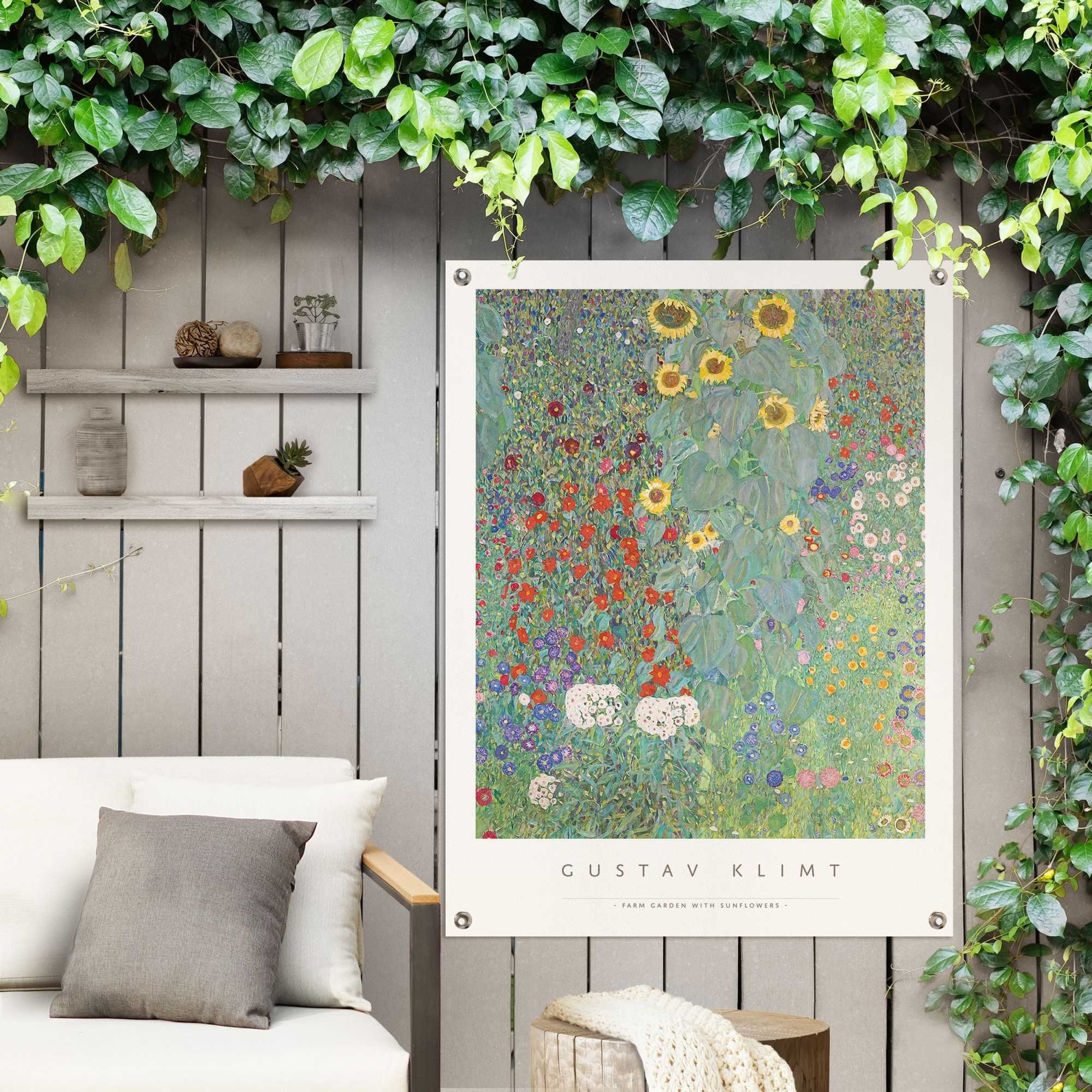 Reinders! Poster Gustav Klimt - Zonnebloemen