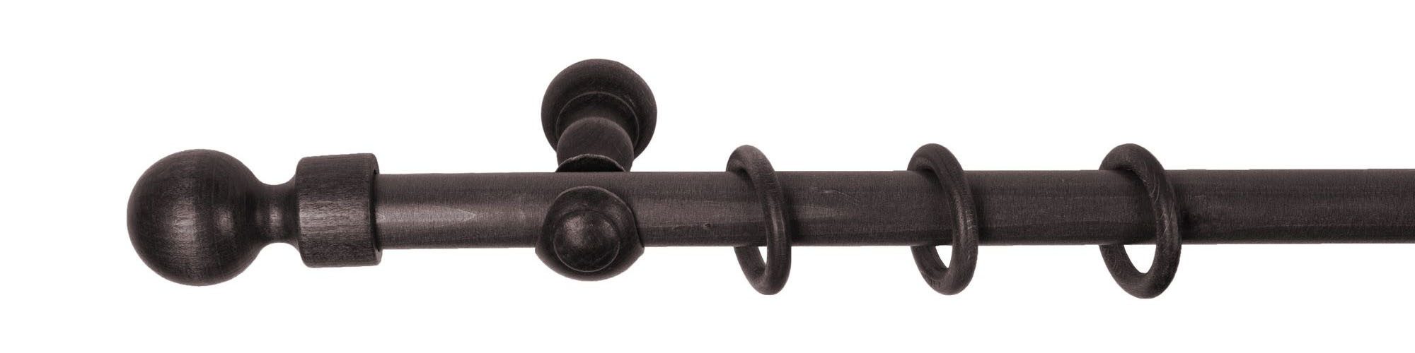 SN DECO GROUP Gordijnroede Giro 28 mm, hout, verschillende lengtes en kleuren, compleet set