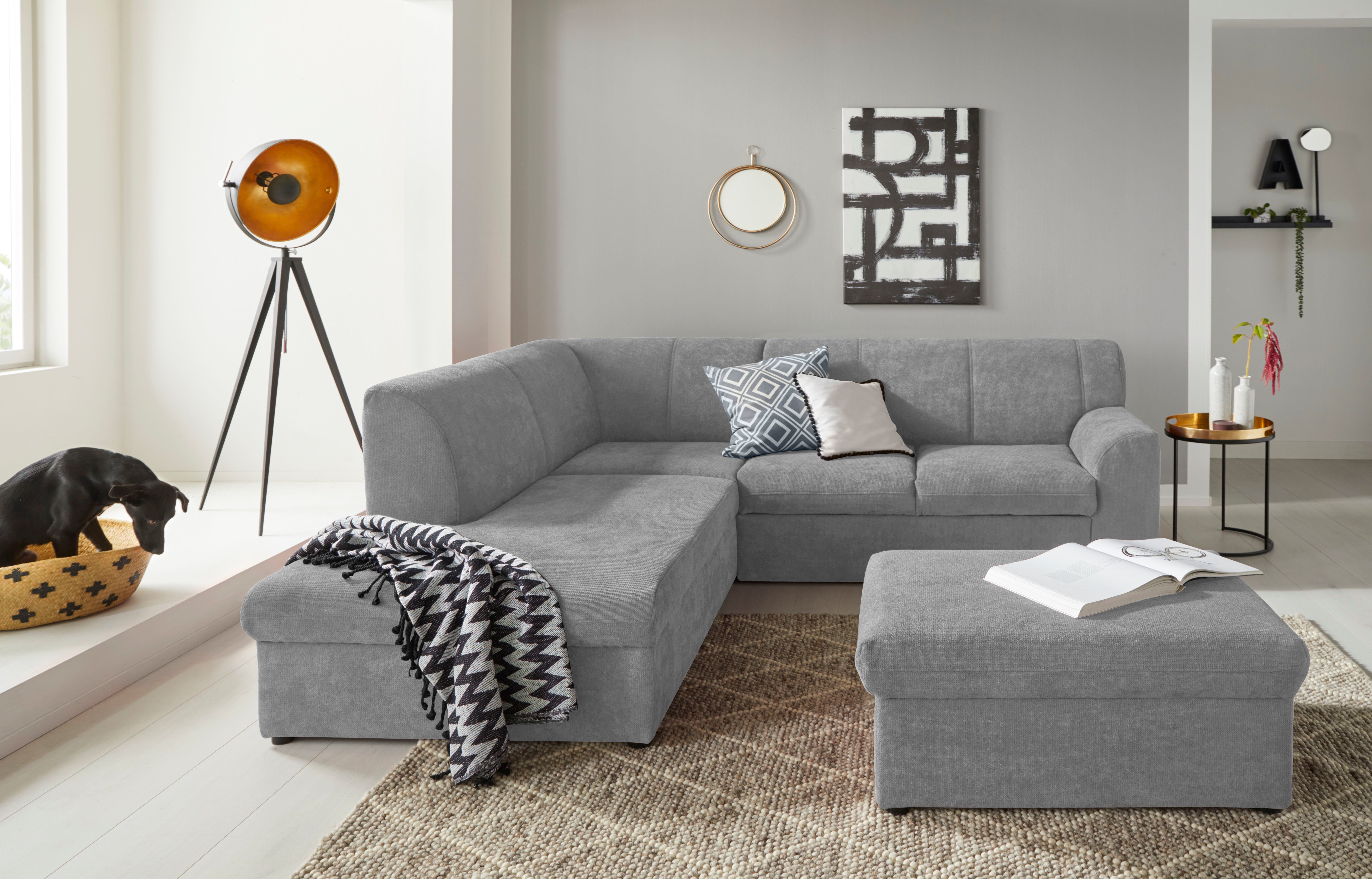 DOMO collection Hocker Topmatras met golfvering, op kunststof glijders