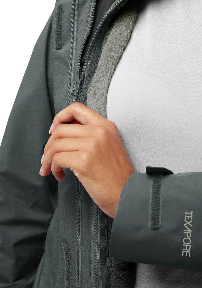 Jack Wolfskin Functioneel 3-in-1-jack ROTWAND 3IN1 JKT W