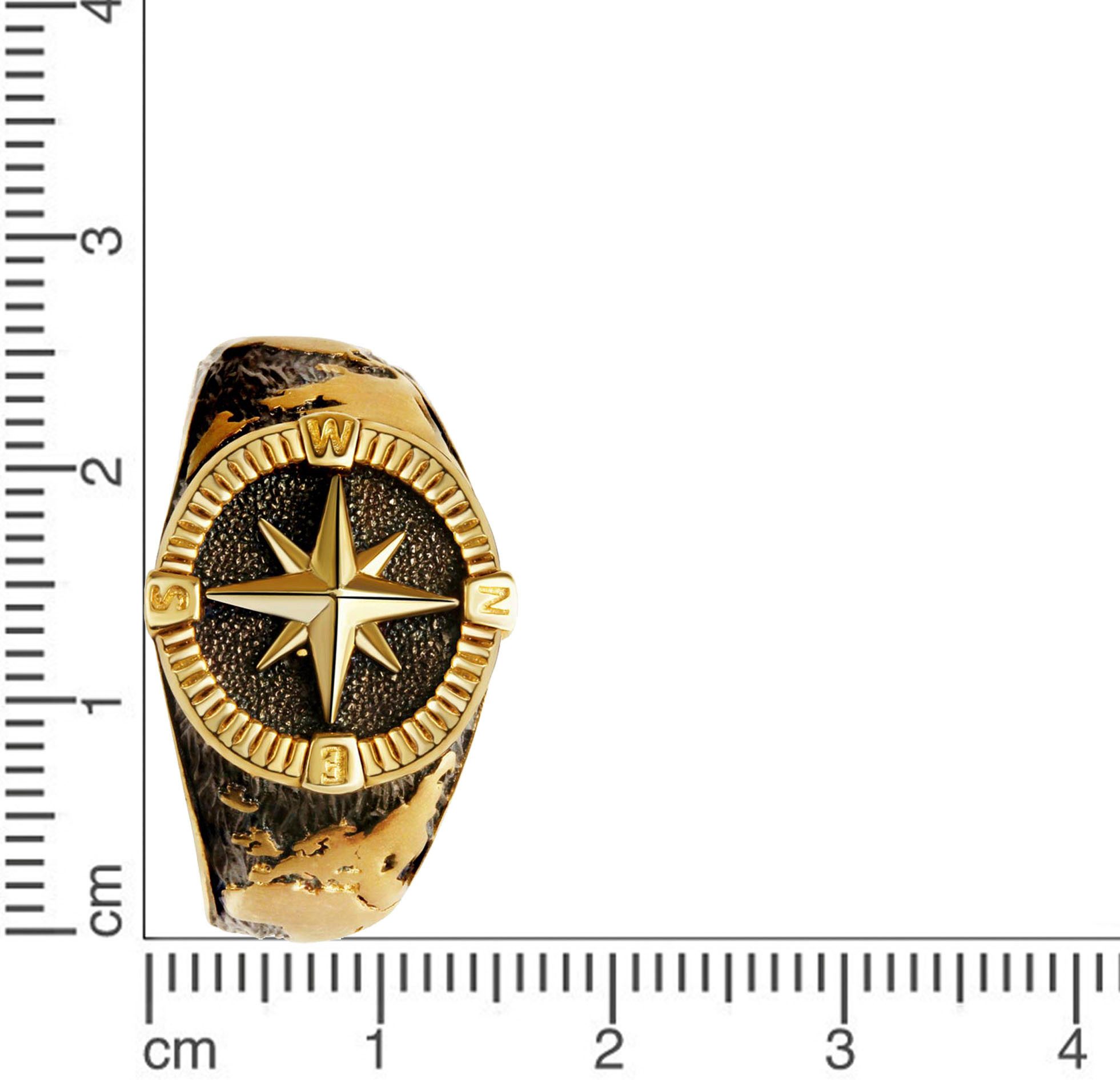 Firetti Zilveren ring Sieraad cadeau zilverkleur 925 vinger ring windroos wereld
