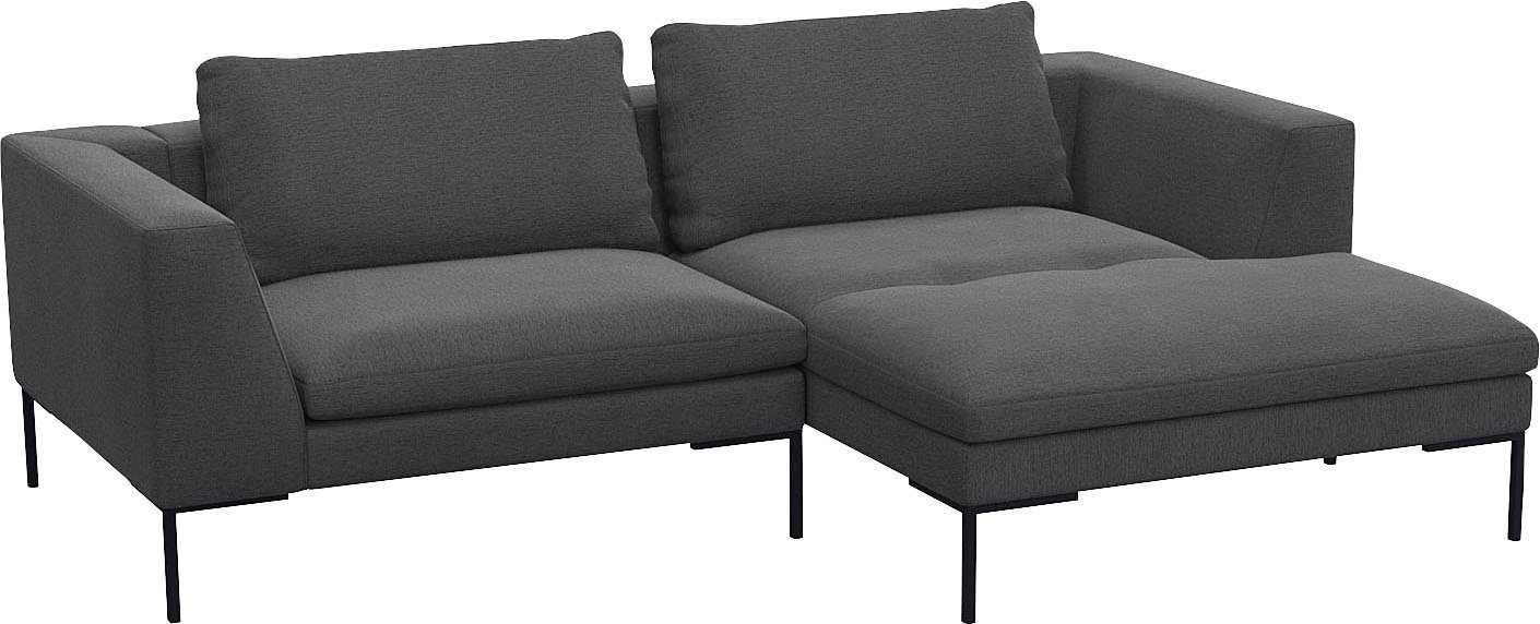 FLEXLUX Hoekbank Loano, super comfortabel zitcomfort door koudschuim in de zitting, L-vorm