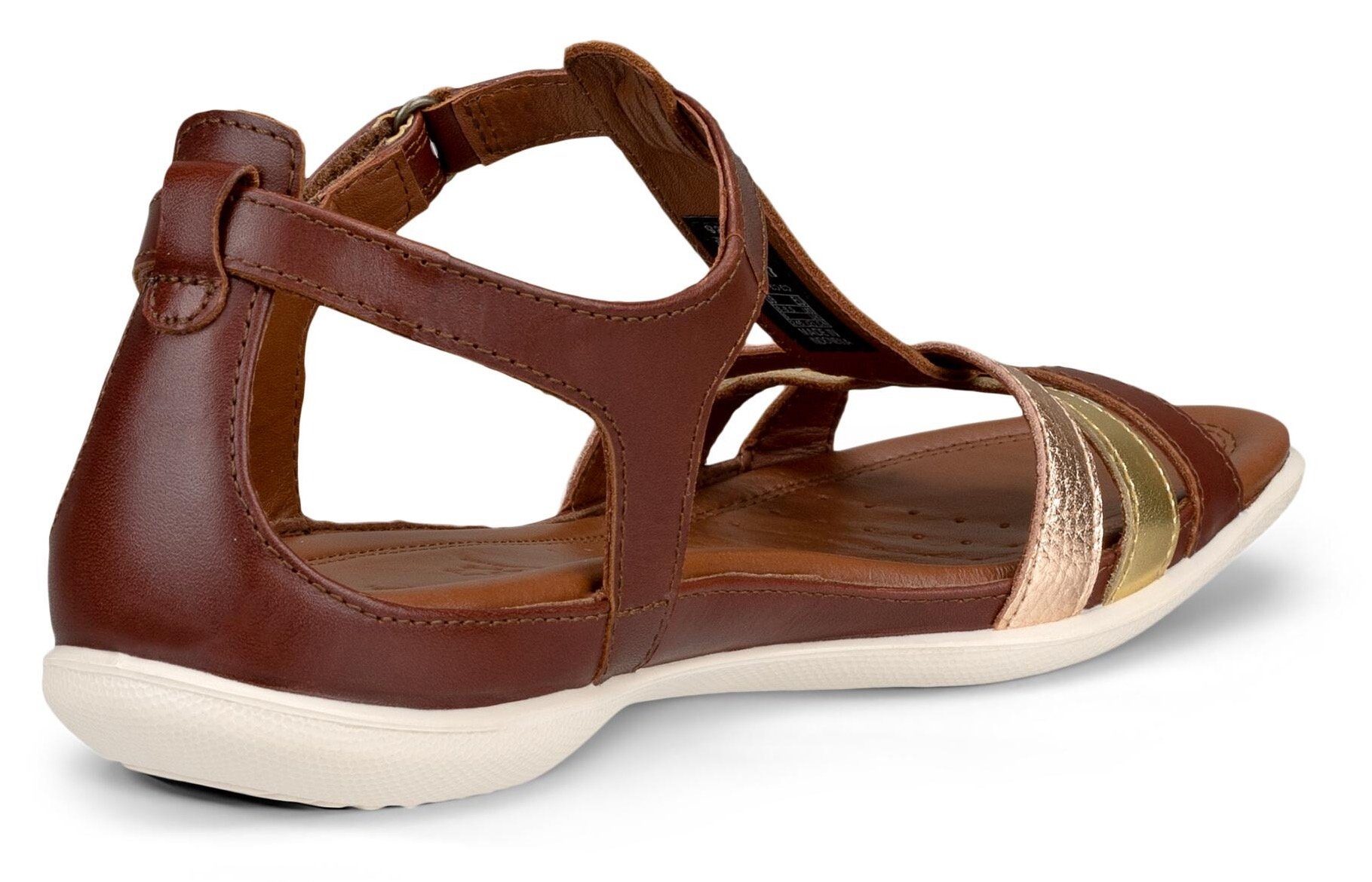 Ecco Sandalen Flash zomerschoen, sandaal, klittenbandschoen, in metallic-look