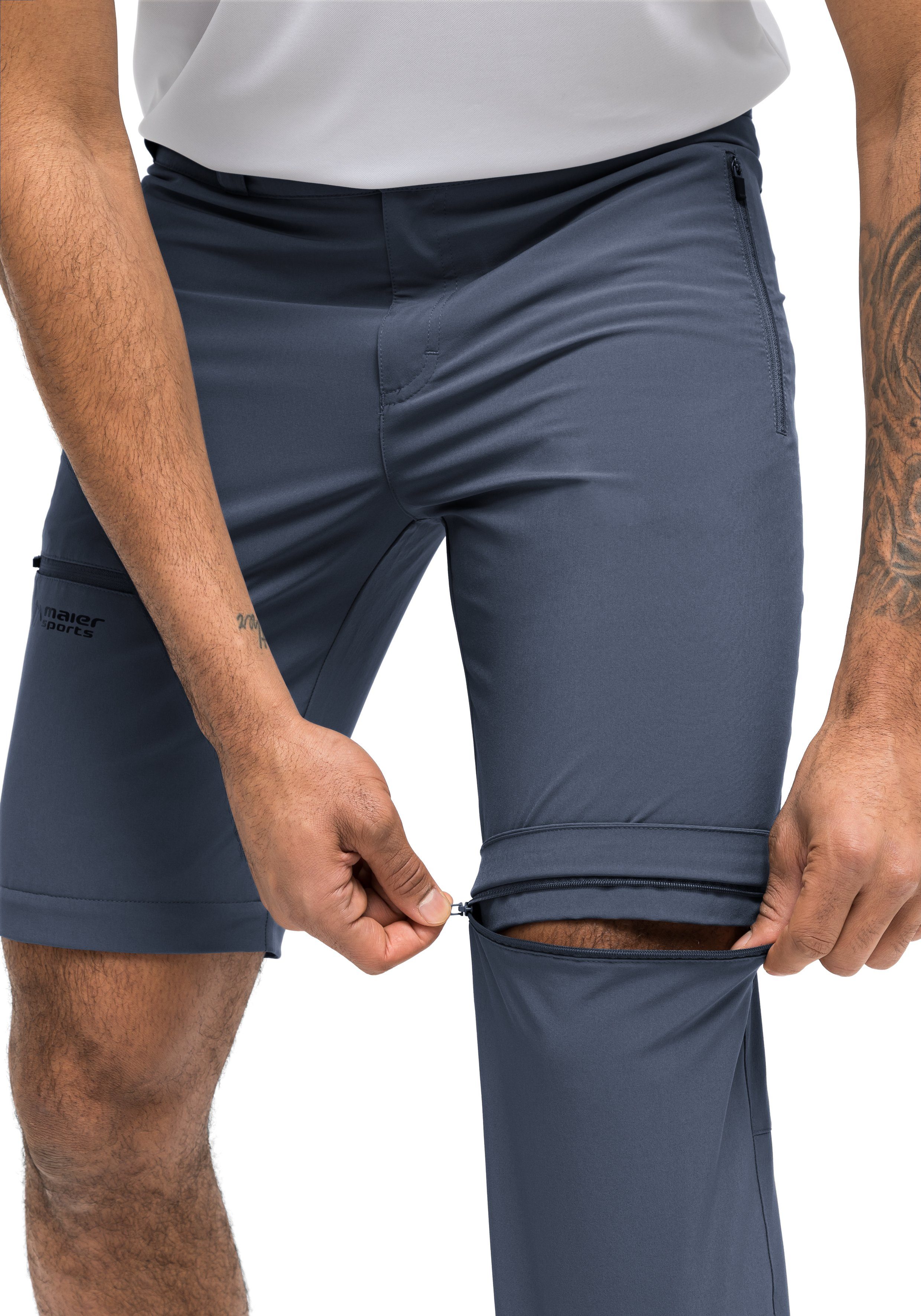 Maier Sports Functionele broek Latit zip M Heren wandelbroek, afritsbare outdoorbroek, 4 zakken, regular fit