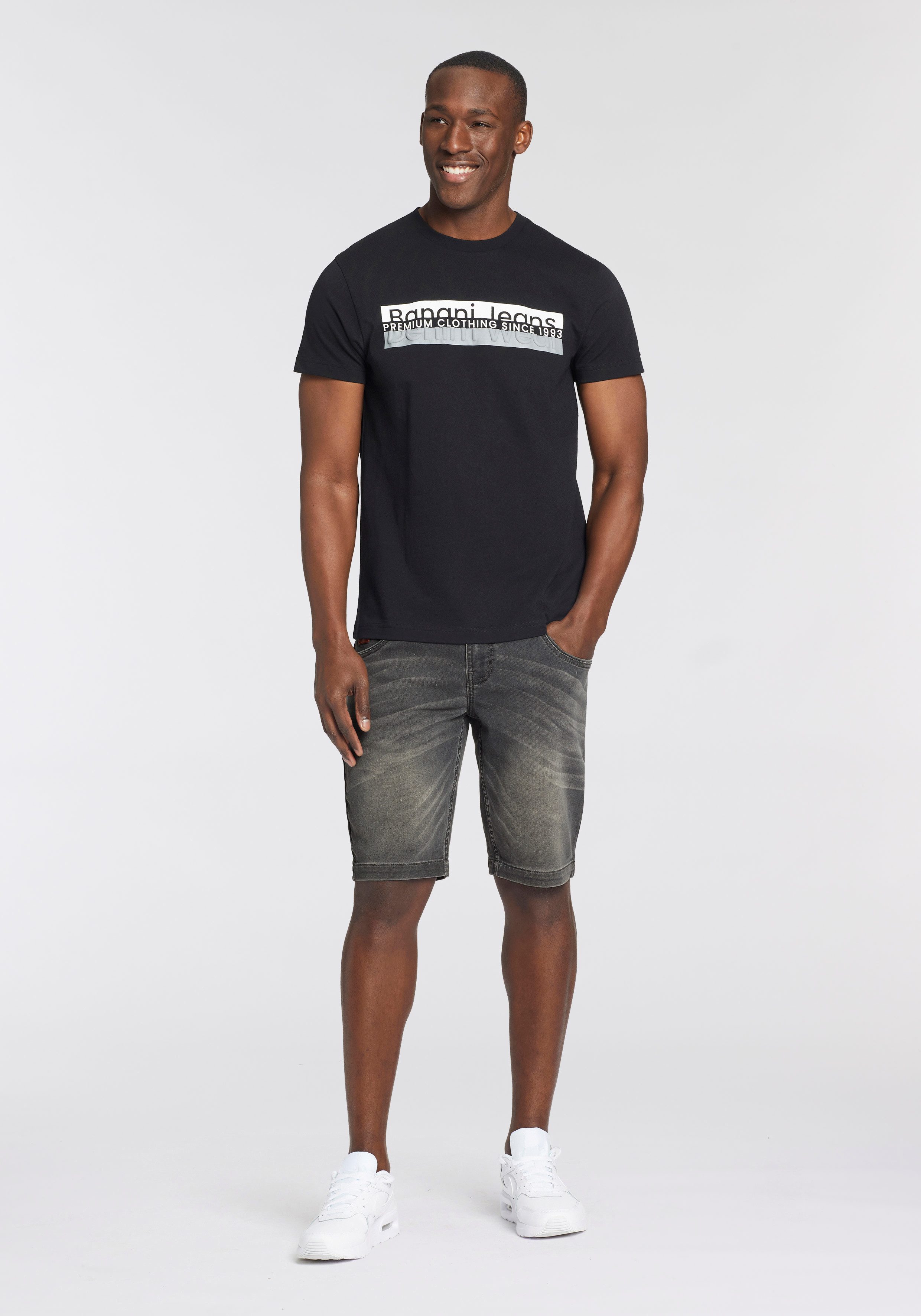 Bruno Banani T-shirt met modieuze frontprint