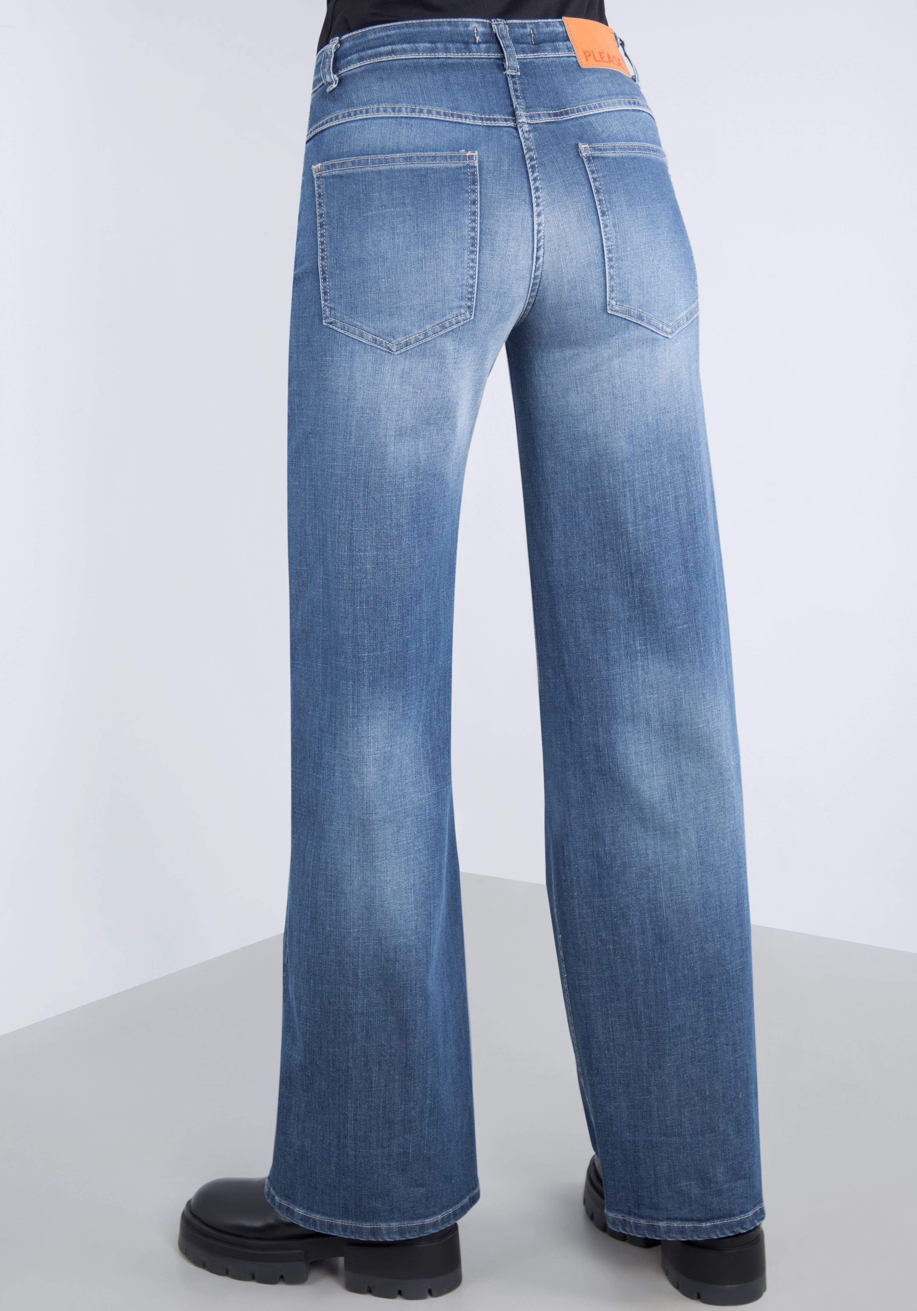 Please Jeans 5-pocket jeans met wijde pijpen