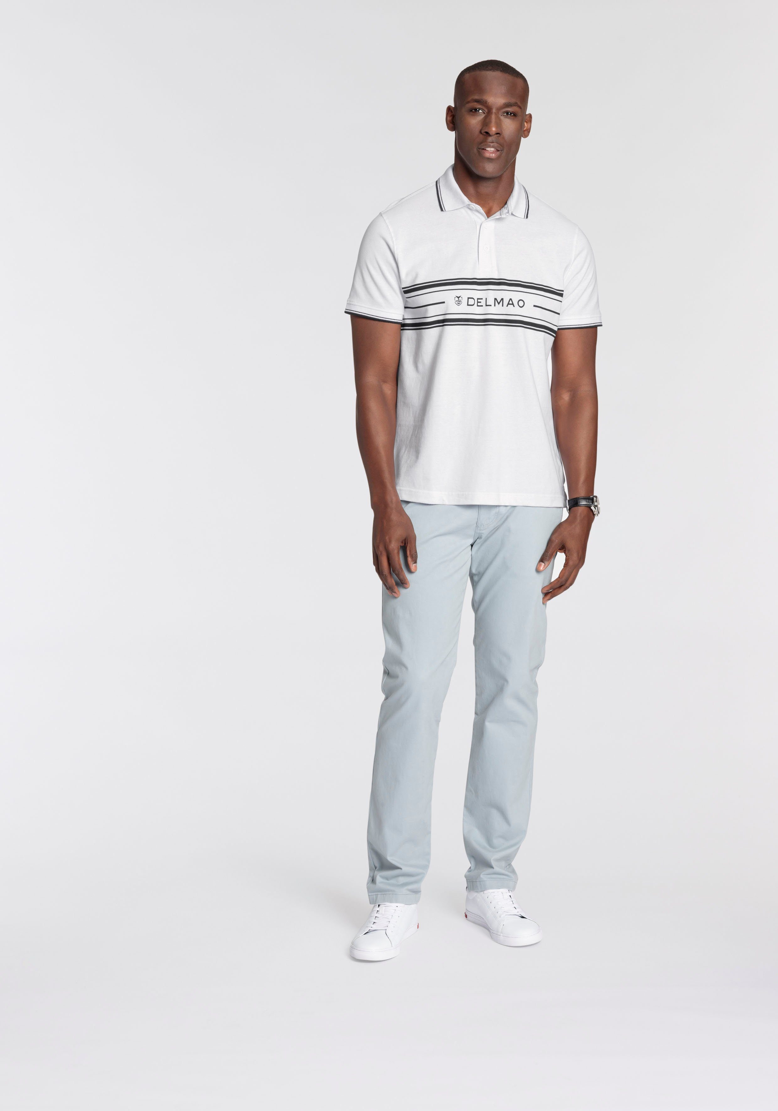 DELMAO Poloshirt met print