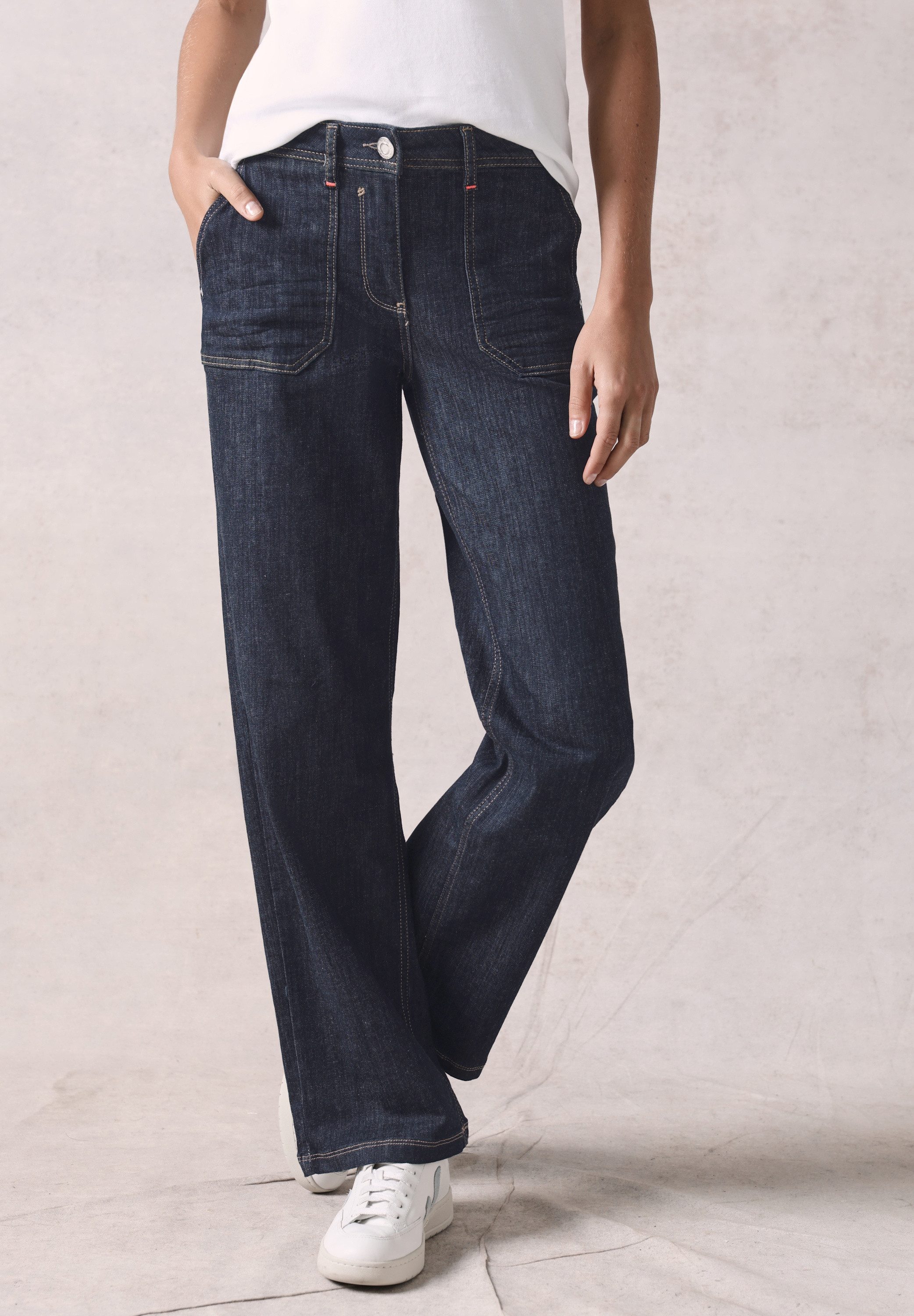 Cecil Loose fit jeans Neele in five-pocketsstijl