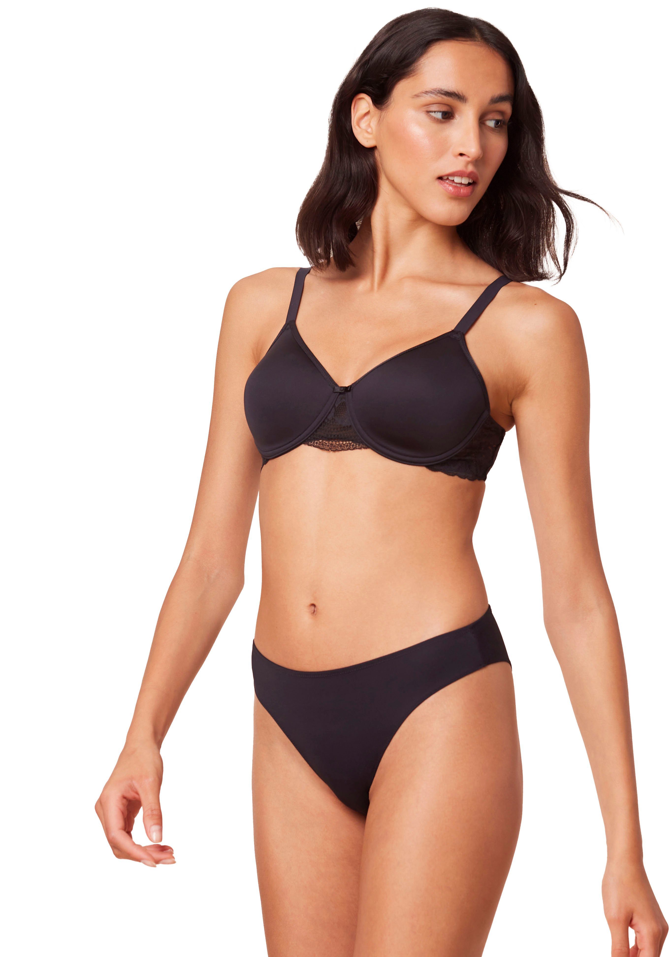 Triumph Beugel-bh Modern Lace+Cotton WP EX dames beugel bh's maat 80 D zwart