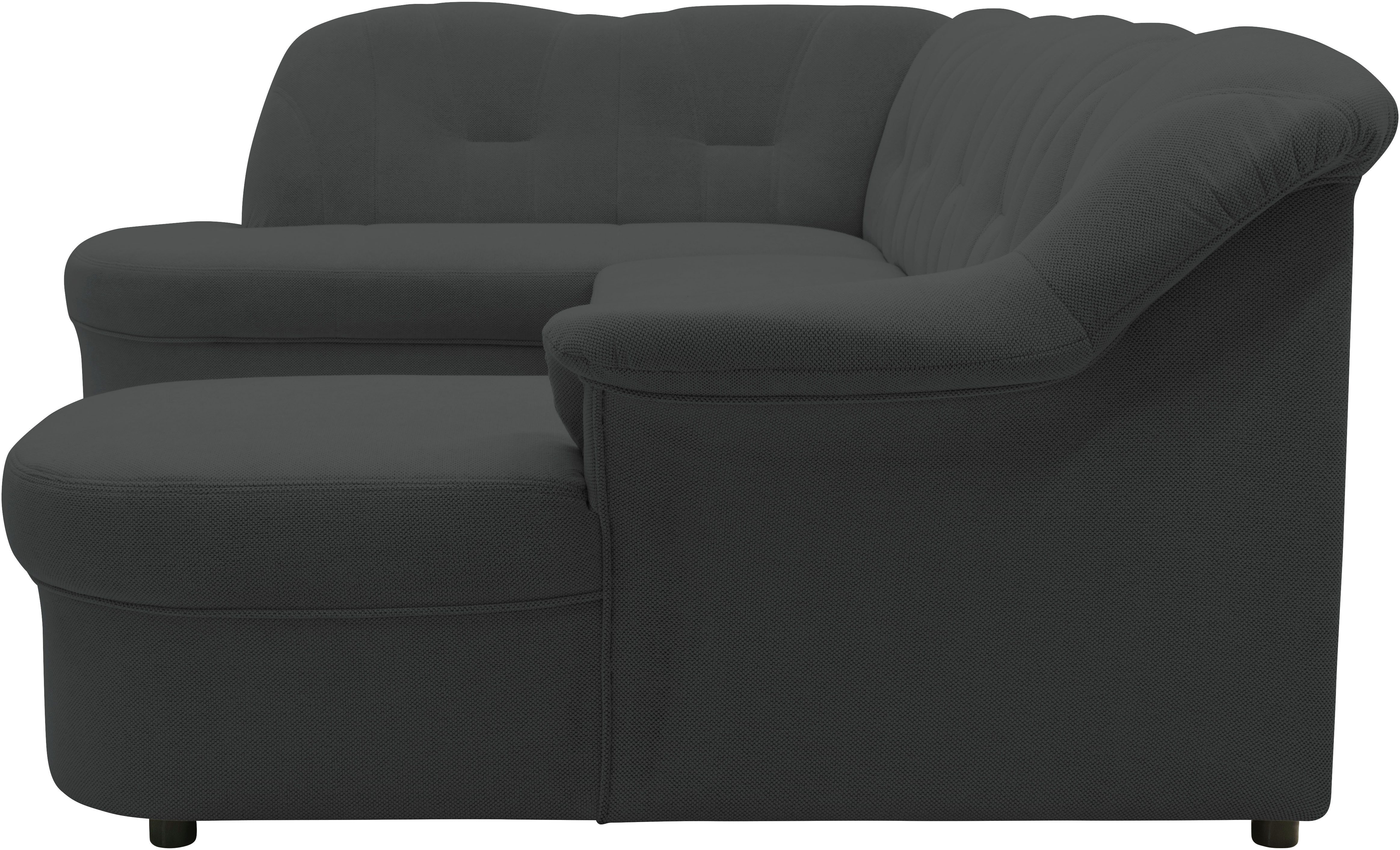 DOMO collection Zithoek Flores ook in leren bekleding, B/D/H: 293/180/86 cm, U-vorm (3 stuks)