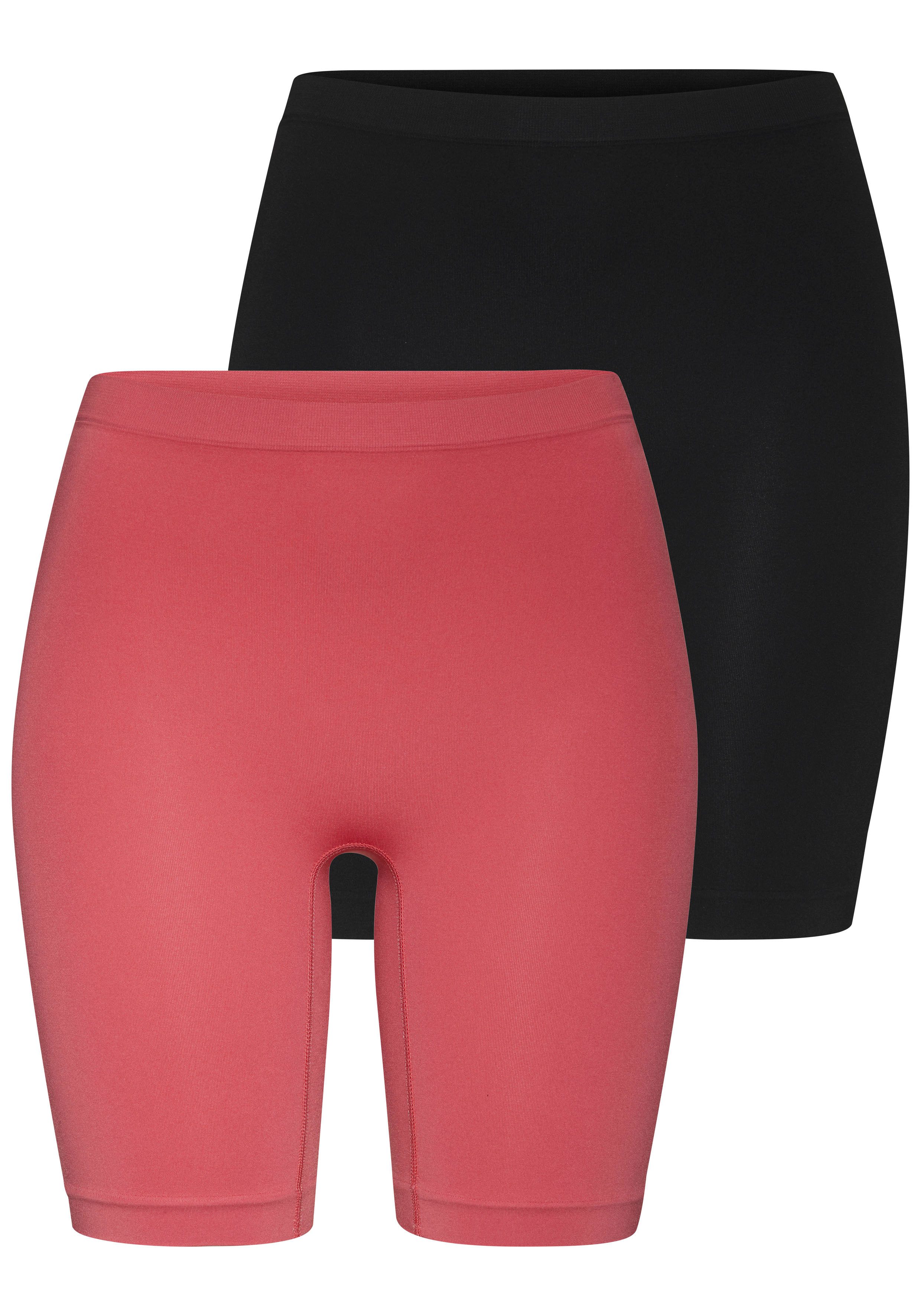 Lascana Hipster Extralang en naadloos (Set van 2) dames slips maat 40/42 rood