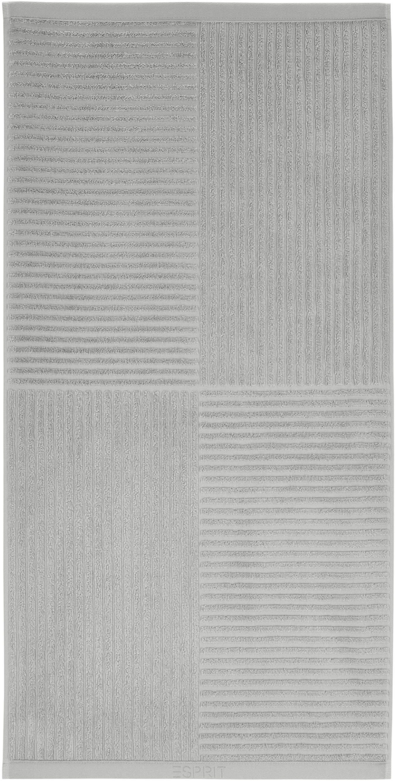 Esprit Handdoek Modern Lines met hoog-laag lijnstructuur (1 stuk)