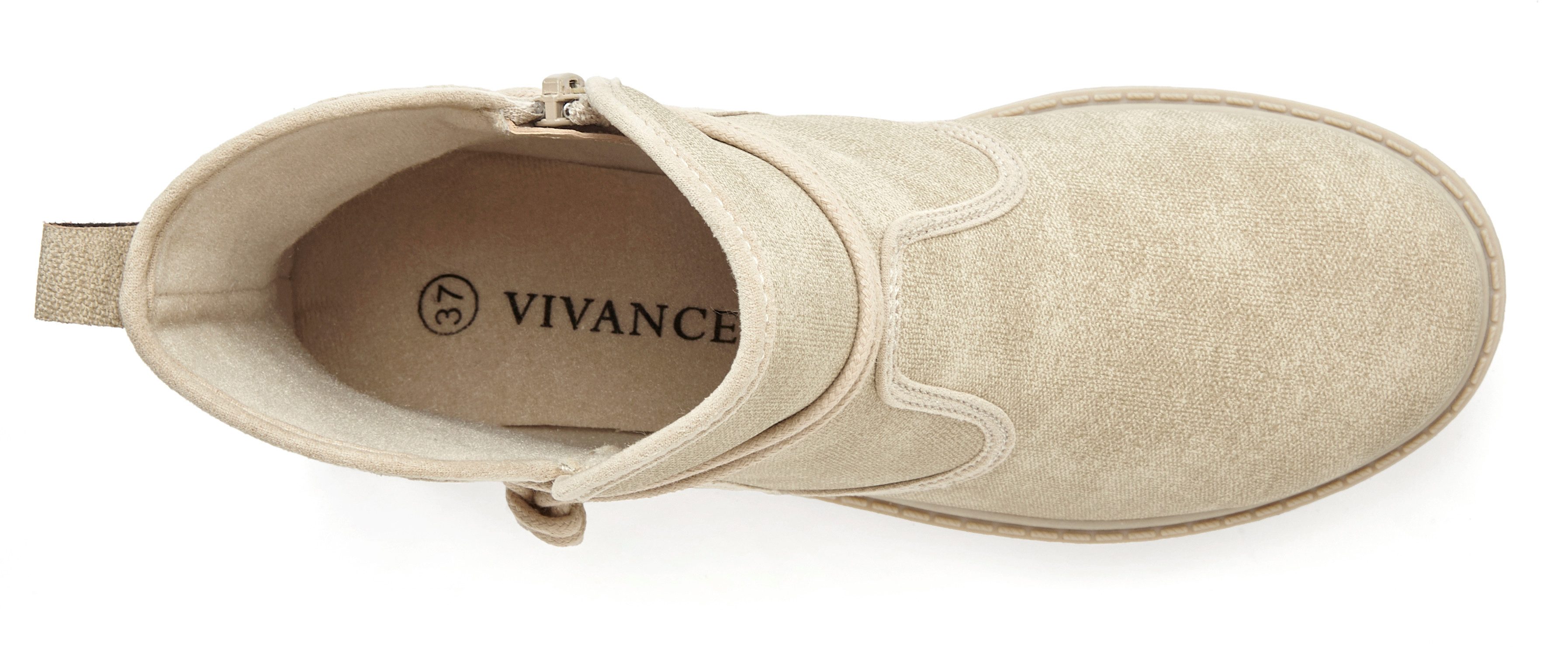 Vivance Laarsjes Boots, laarzen met verfijnde bindbanden vegan