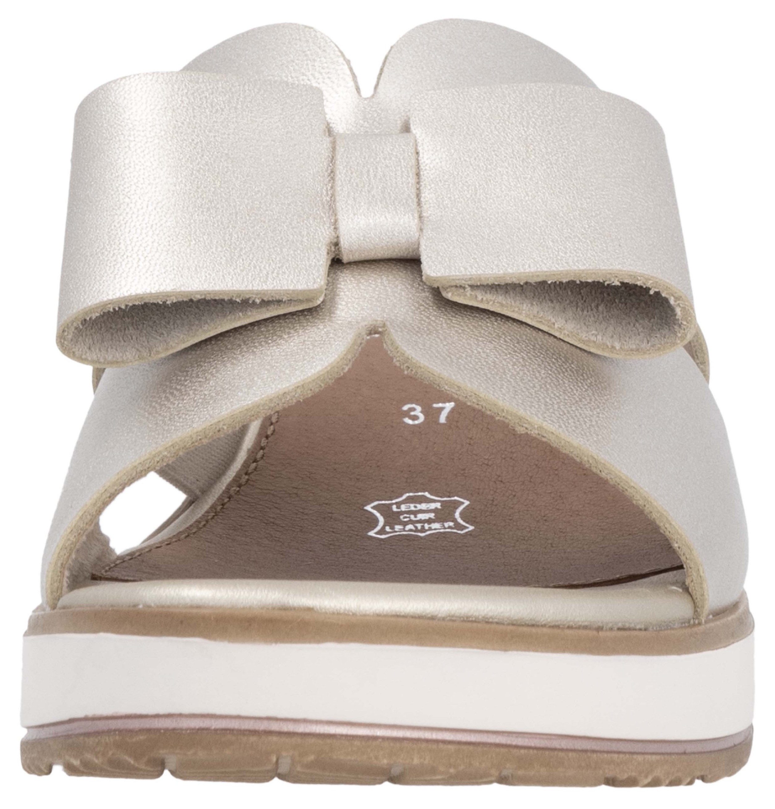 Remonte Slippers , sleehak, zomerschoen met mooie sierstrik