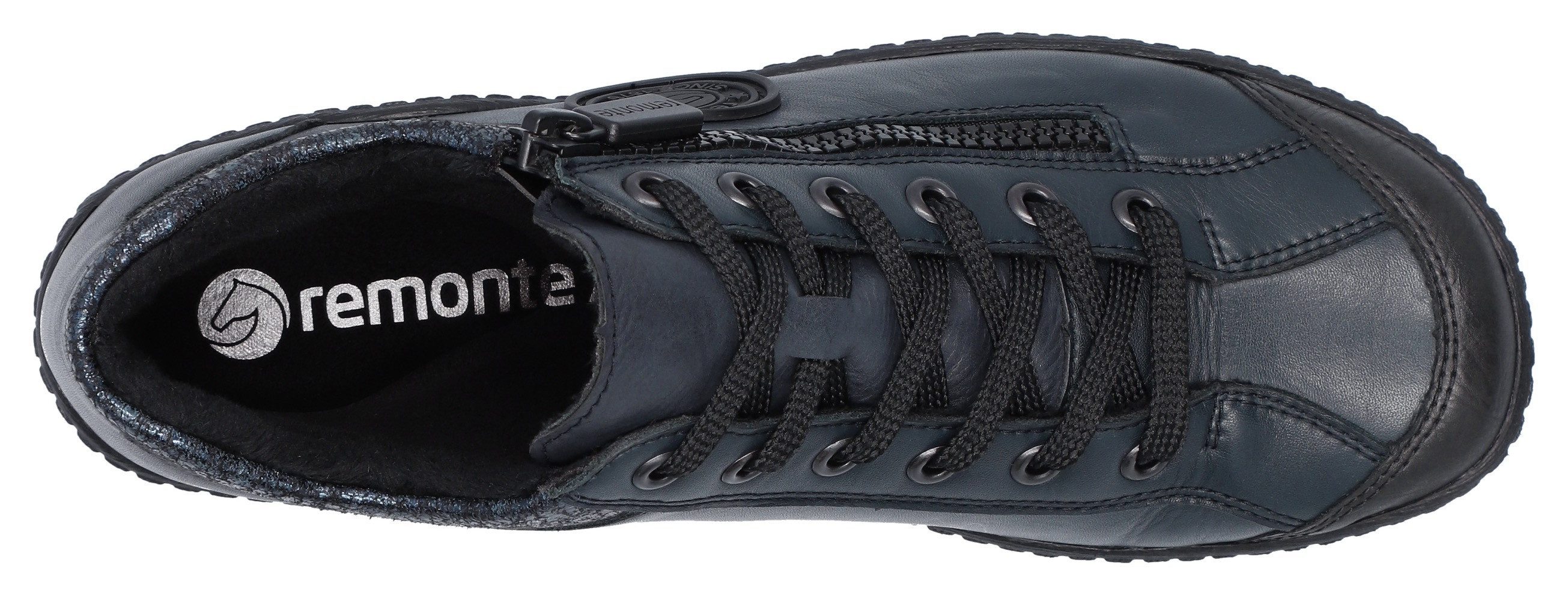 Remonte Veterschoenen flats, comfortschoenen, laarzen met zijrits