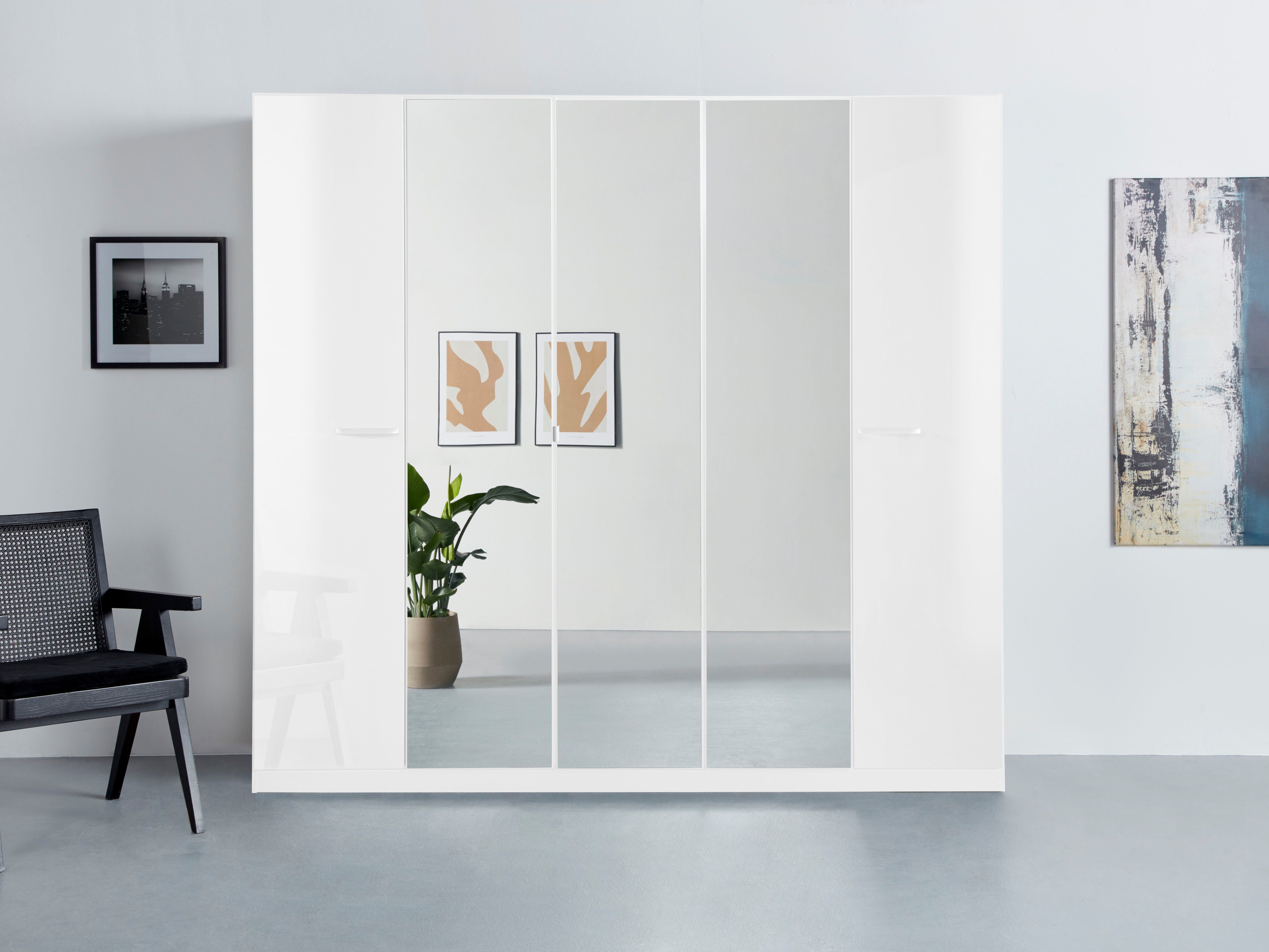rauch Draaideurkast Kledingkast kast garderobe TOPSELLER OTELI incl. binnenindeling met 3 binnenlades extra planken optioneel met spiegel made in germany