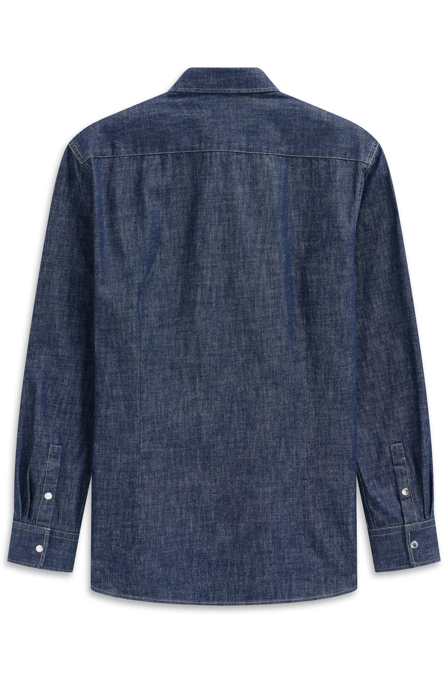 Bugatti Jeans overhemd Drukknopen in modern fit met kent-kraag en van katoen