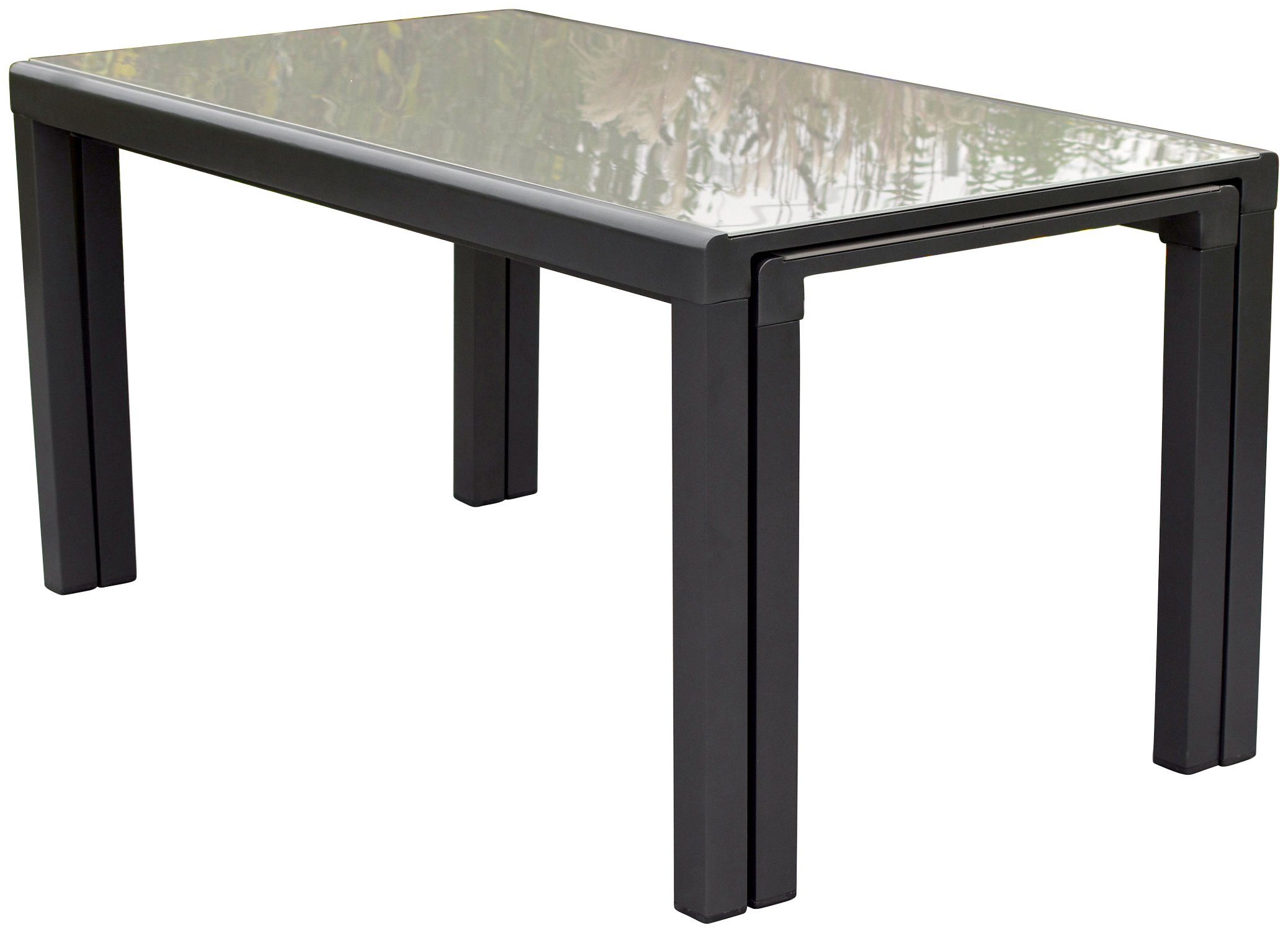 MERXX Tuintafel Flex uitschuifbare tafel uitbreidbaar, bxd: ca. 89-75 x 160-320 cm, kan ook afzonder