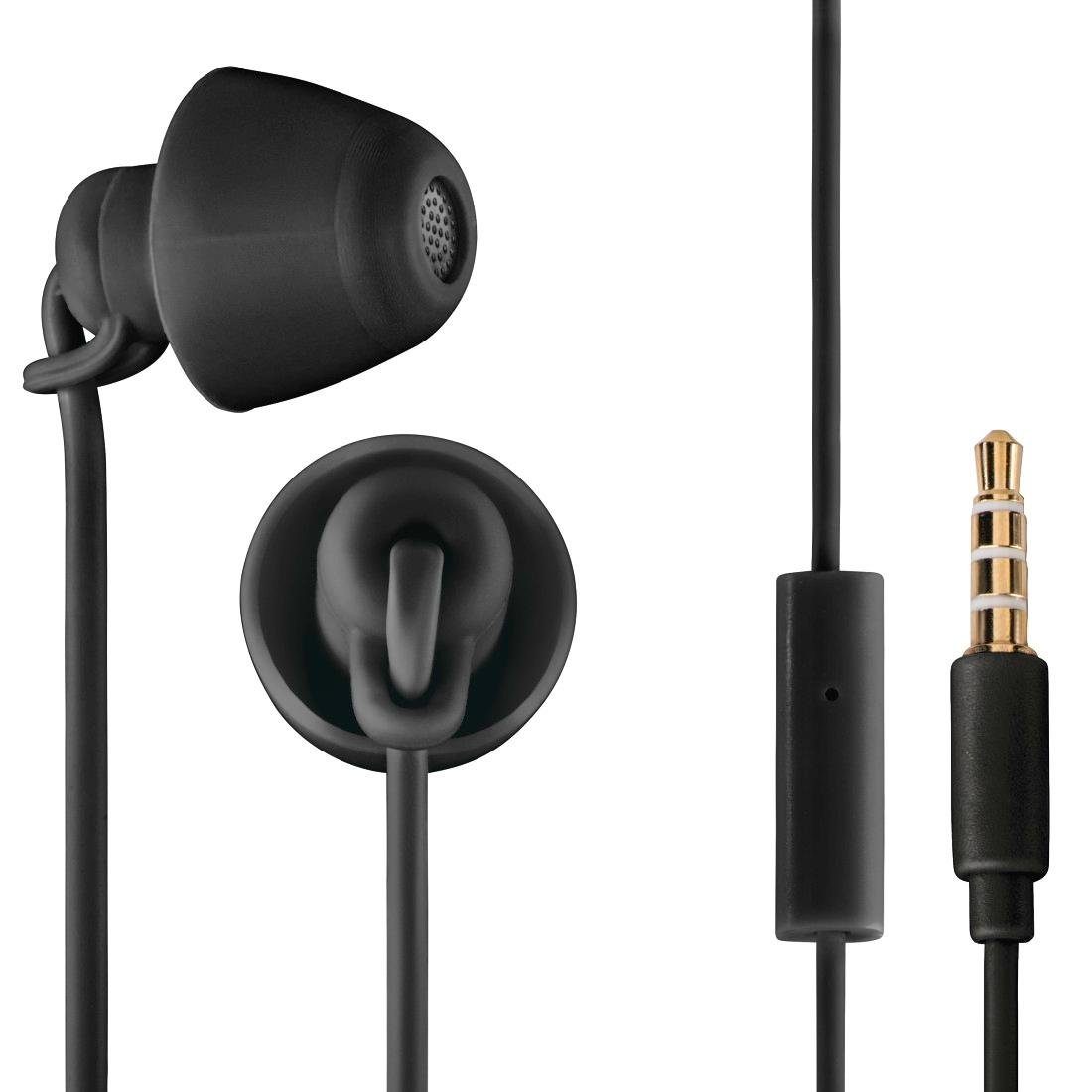 Thomson In-ear koptelefoon In Ear Hoofdtelefoon met Kabel en Geluidsisolatie, Microfoon Zwart