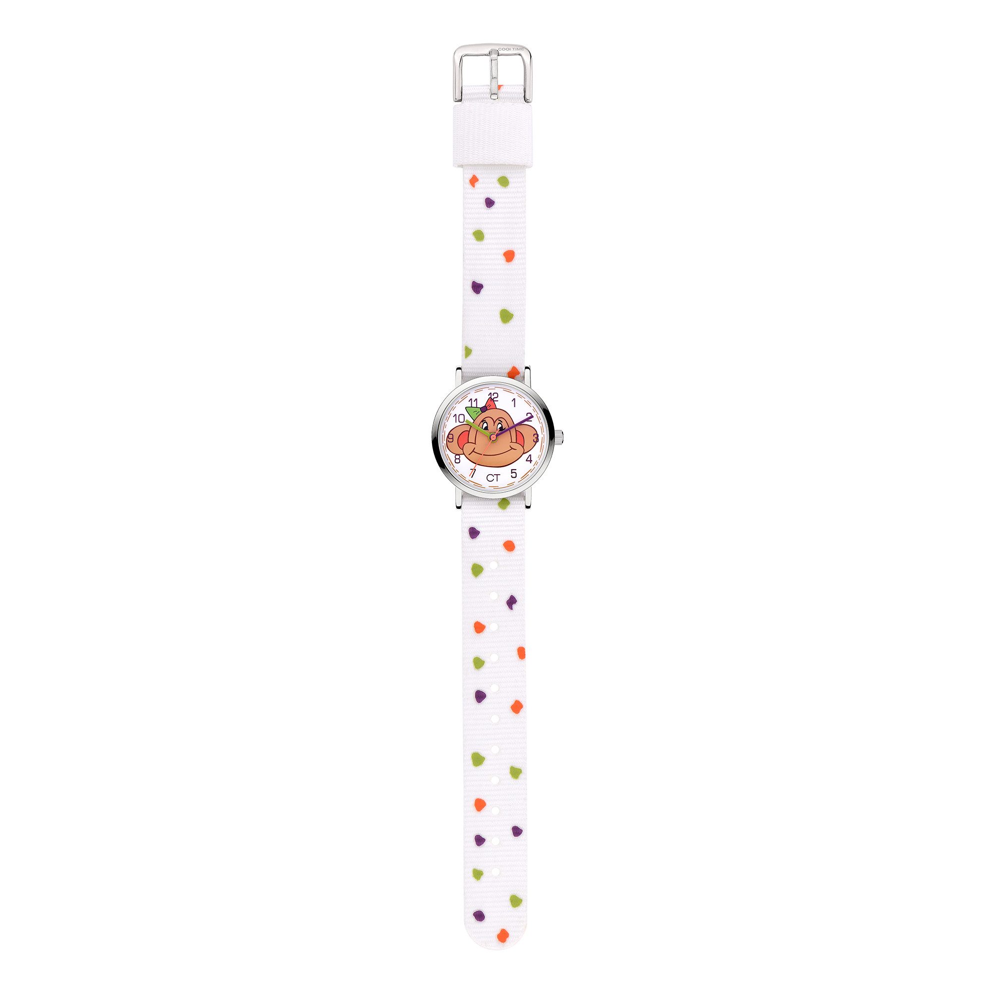 COOL TIME Kwartshorloge The Cool Monkey Horloge, kinderhorloge, meisje, analoog