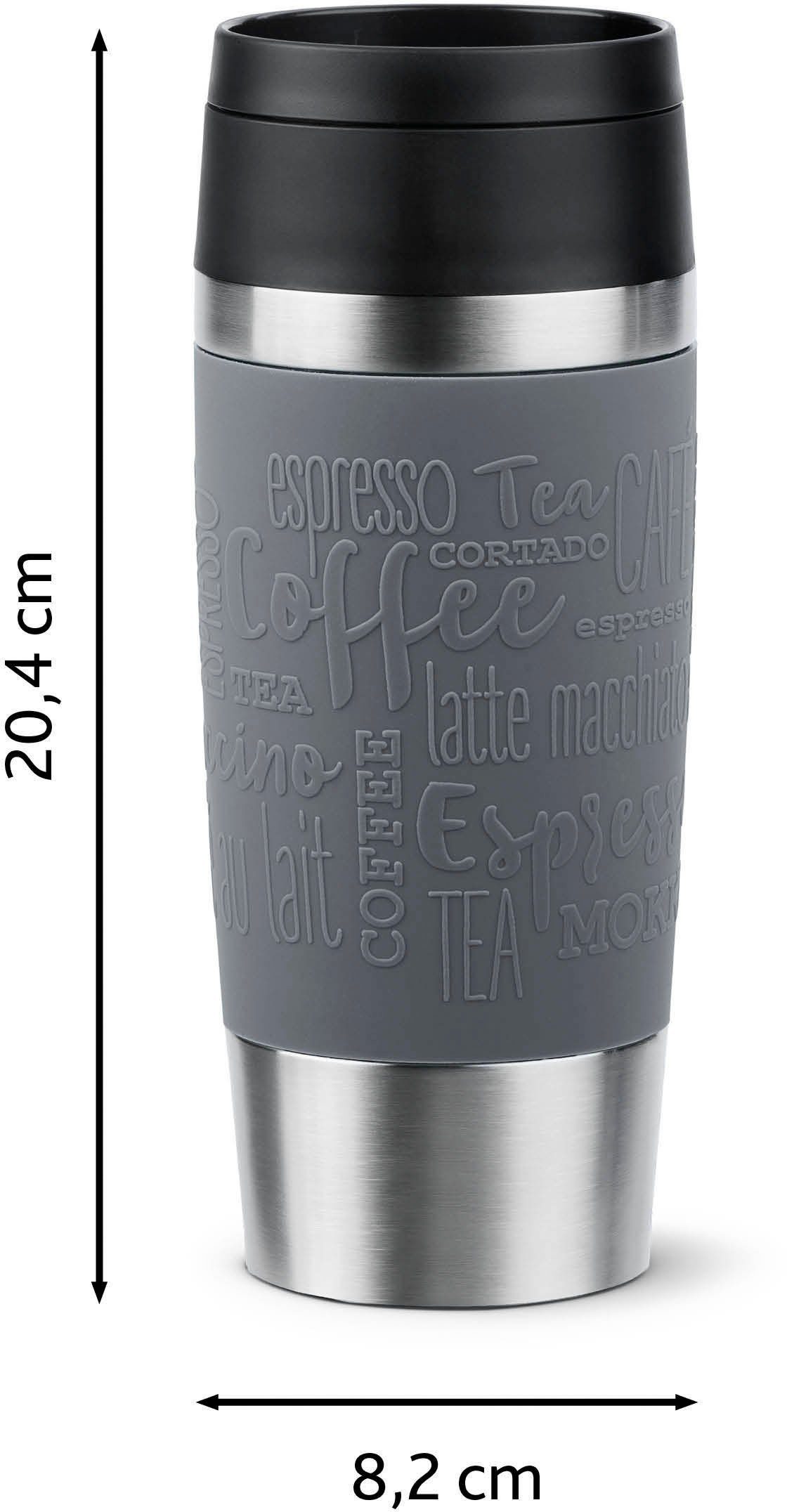 Emsa Thermosbeker Travel Mug Classic, met 360° drinkopening 4u heet, 8u koud - 360 ml / 6u heet, 12u koud - 500 ml, 100% dicht