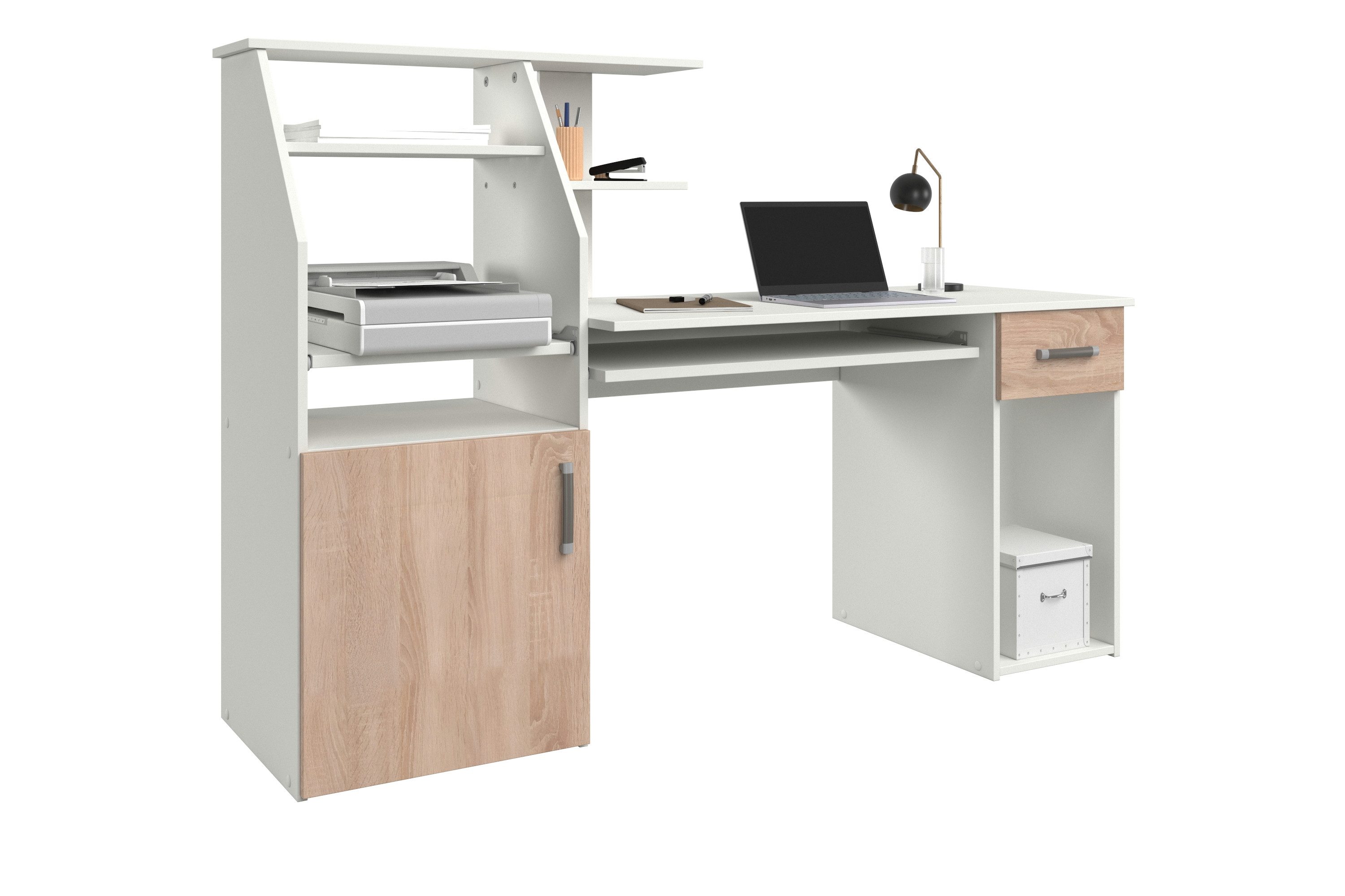 VOGL Möbelfabrik Bureau Don met uittrekplank voor het toetsenbord, made in germany