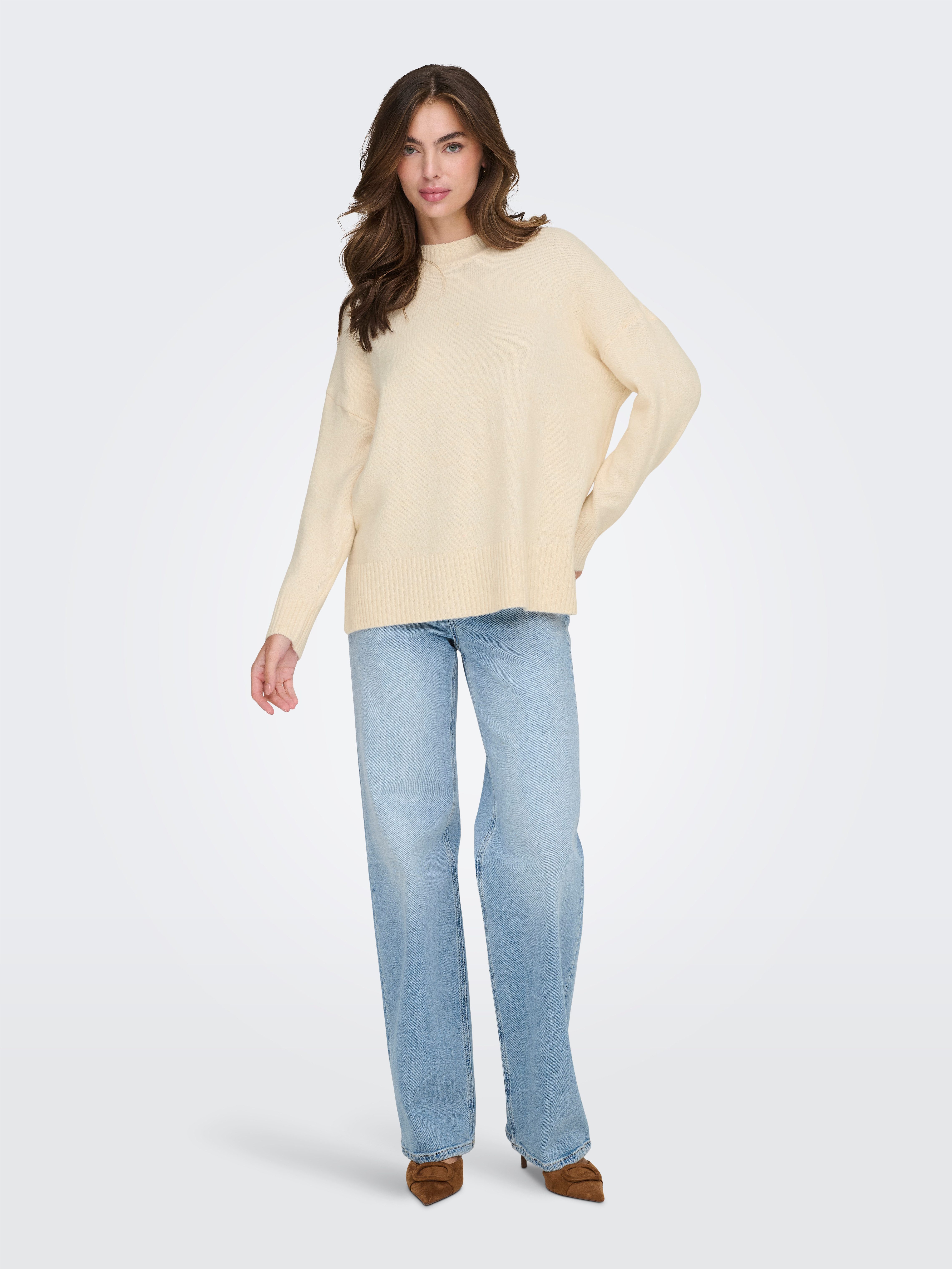 Only Gebreide trui ONLHAZEL LS HIGHNECK OVERS PULL KNT NOOS