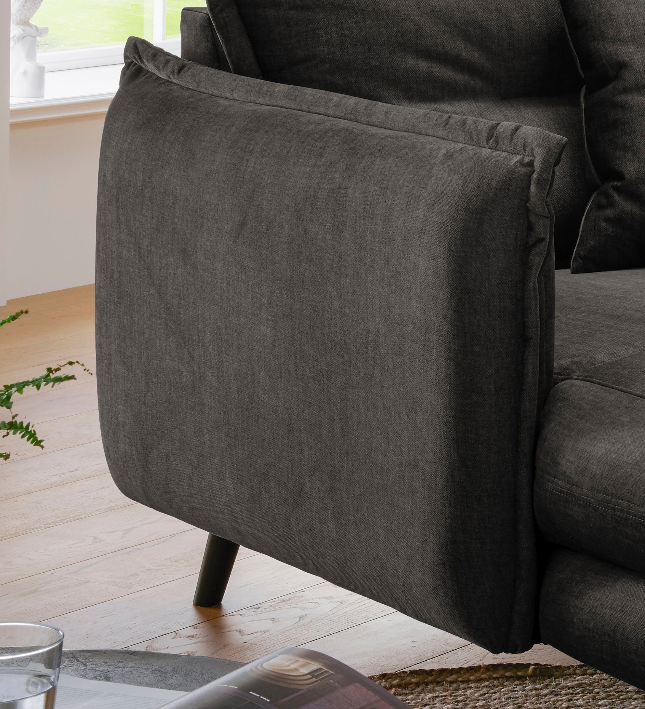 INOSIGN Loveseat LAZIO moderne fauteuil met een comfortabele bekleding, 2 stuks decoratieve sierkussens