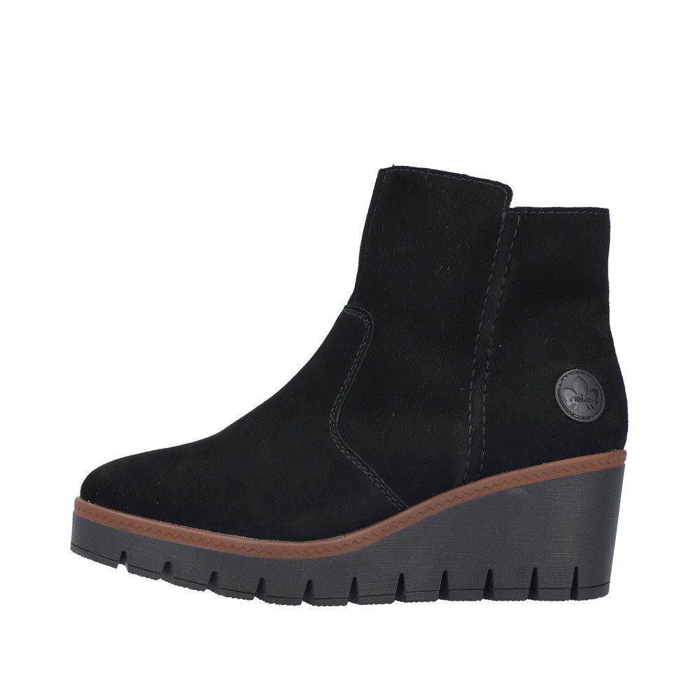 Rieker Winterlaarsjes , wedge boots, basic enkellaars met binnenrits, smalle vorm