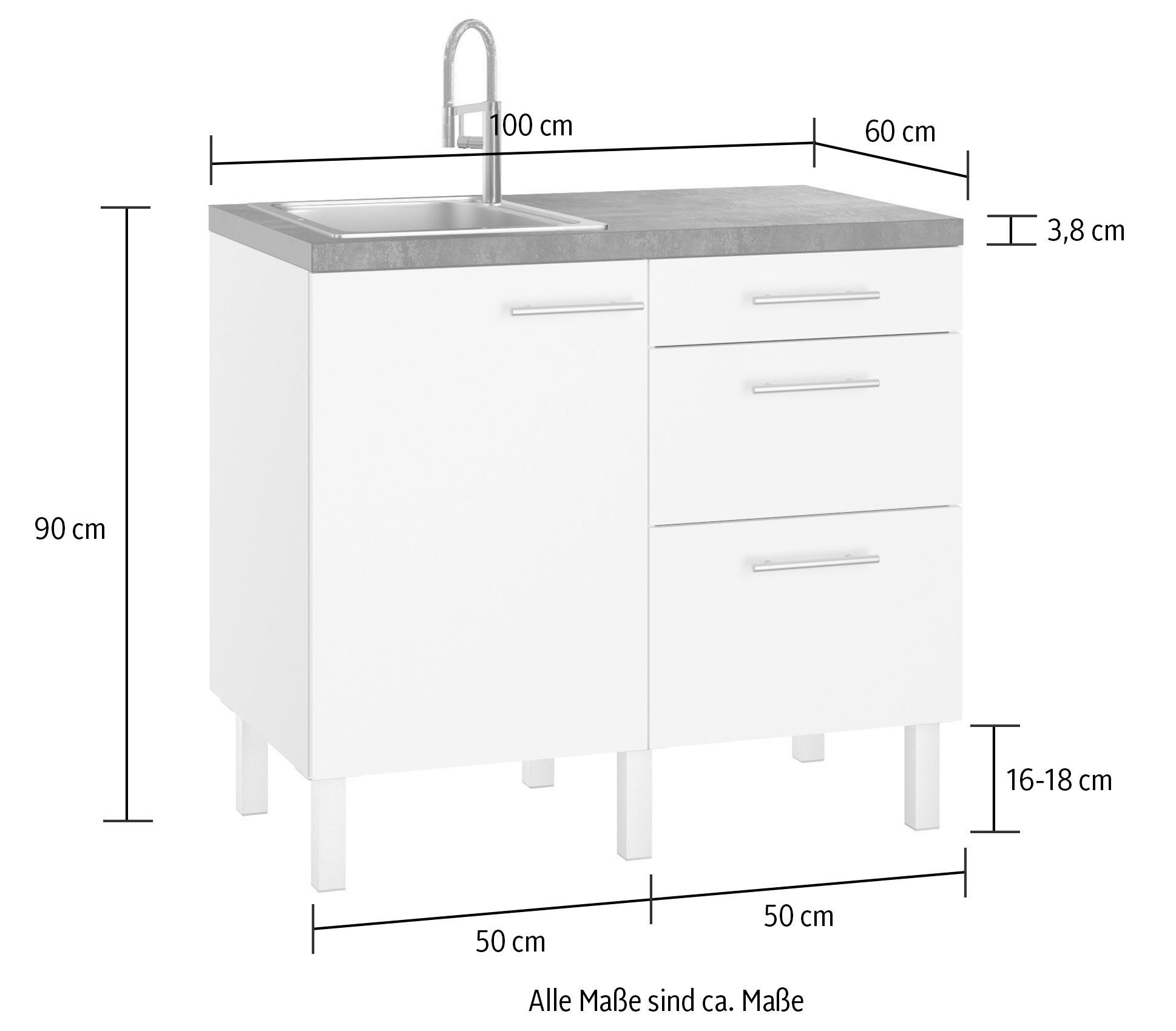 OPTIFIT Pantry keuken Lilly Breedte 100 cm