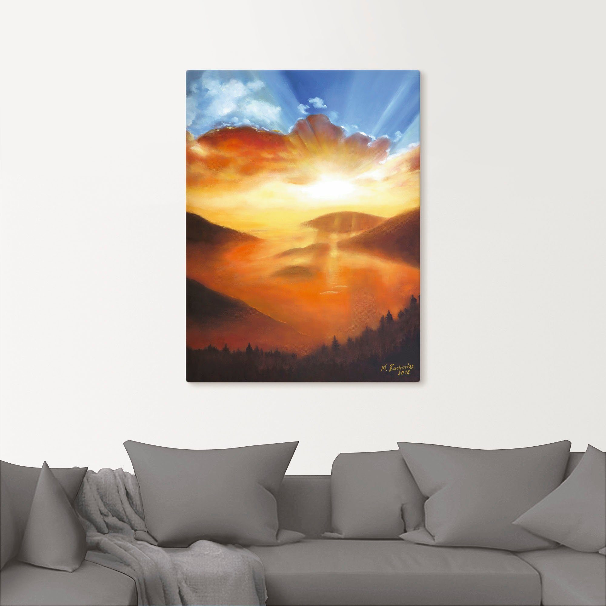 Artland Artprint Ontwaken in de natuur als artprint op linnen, poster in verschillende formaten maten
