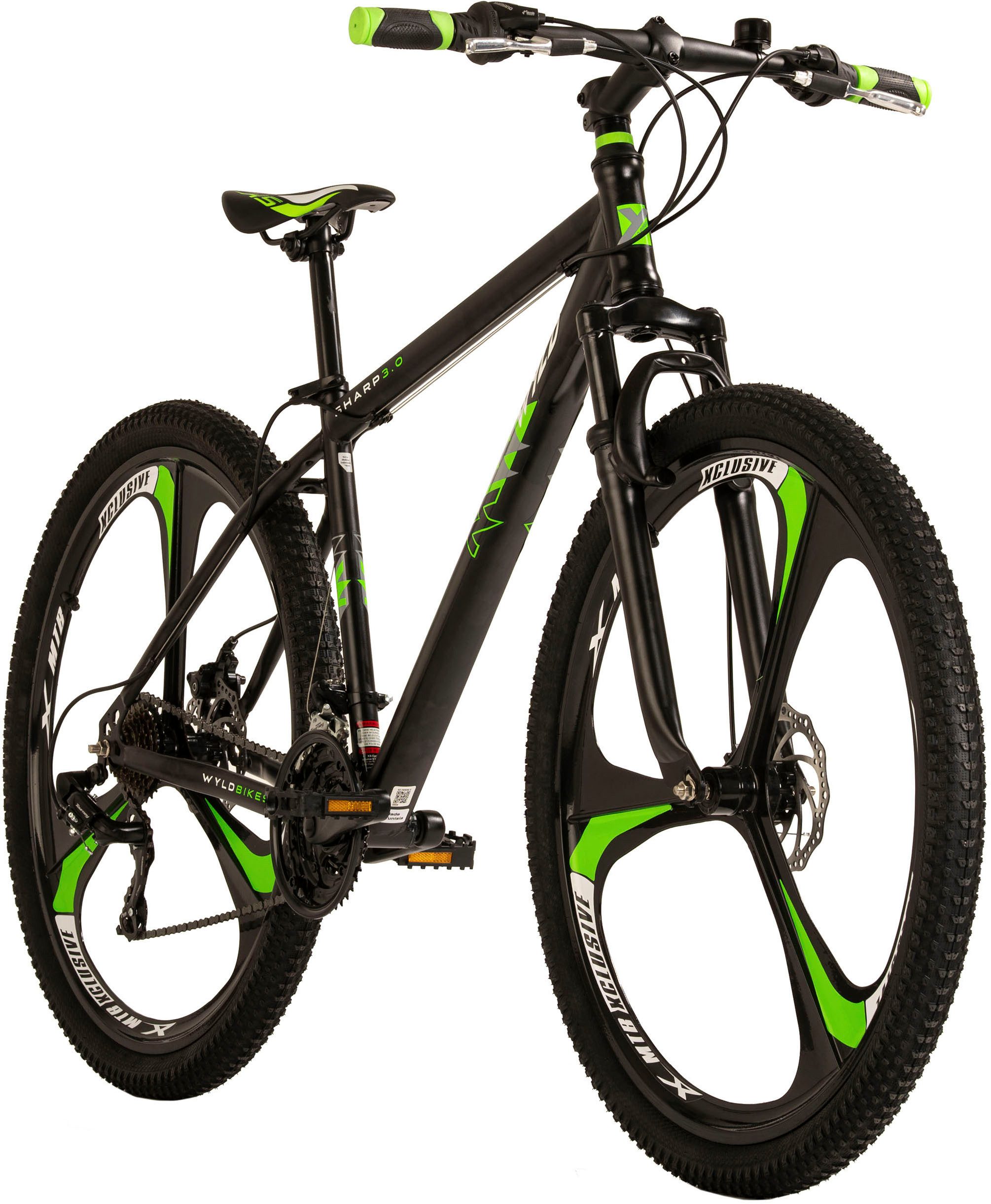 MUSTANG Mountainbike Hardtail 29'' Sharp zwart-groen 21 versnellingen