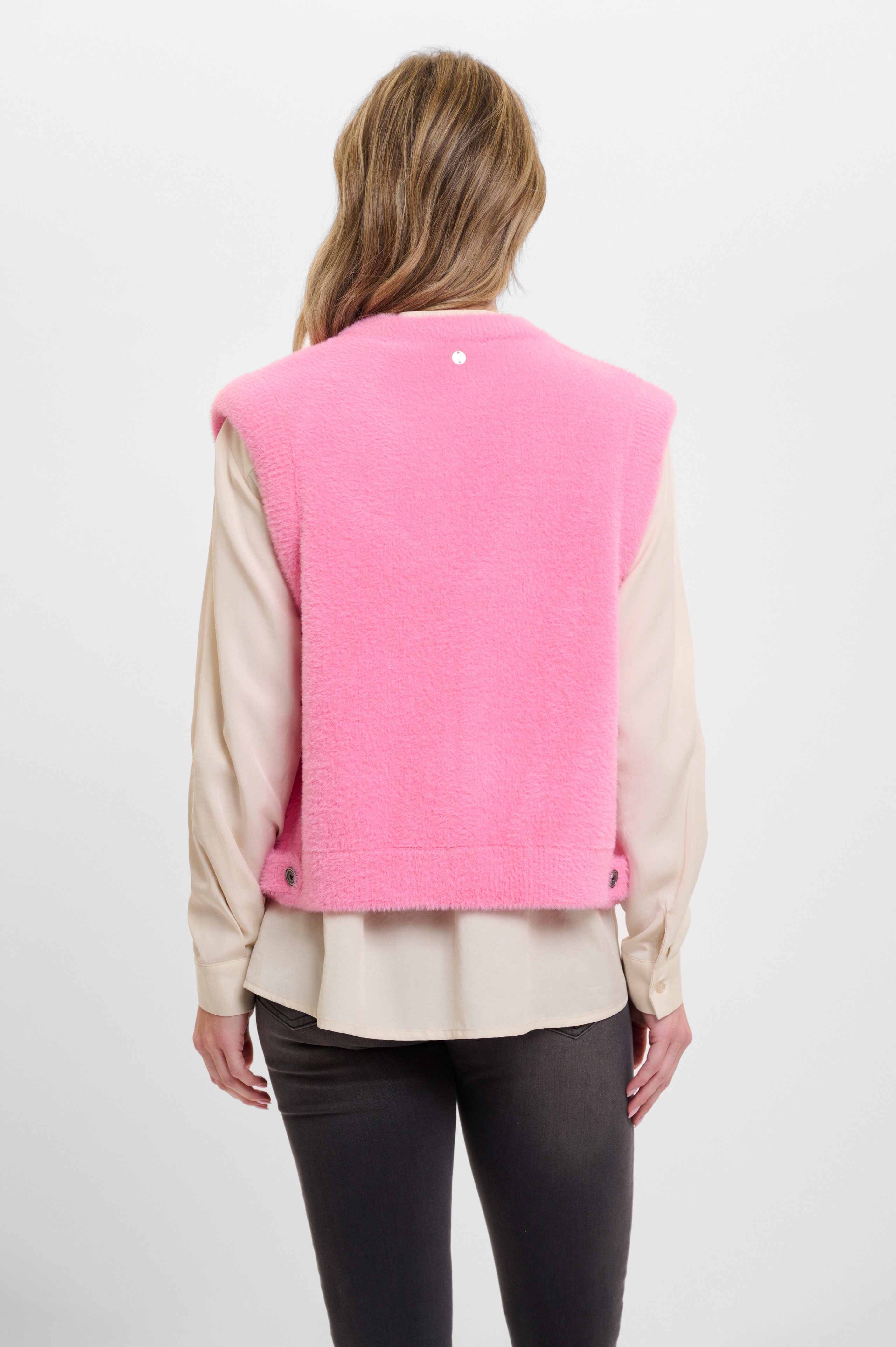 Rino & Pelle Bodywarmer in bont-look Elona zonder sluiting en van pluche