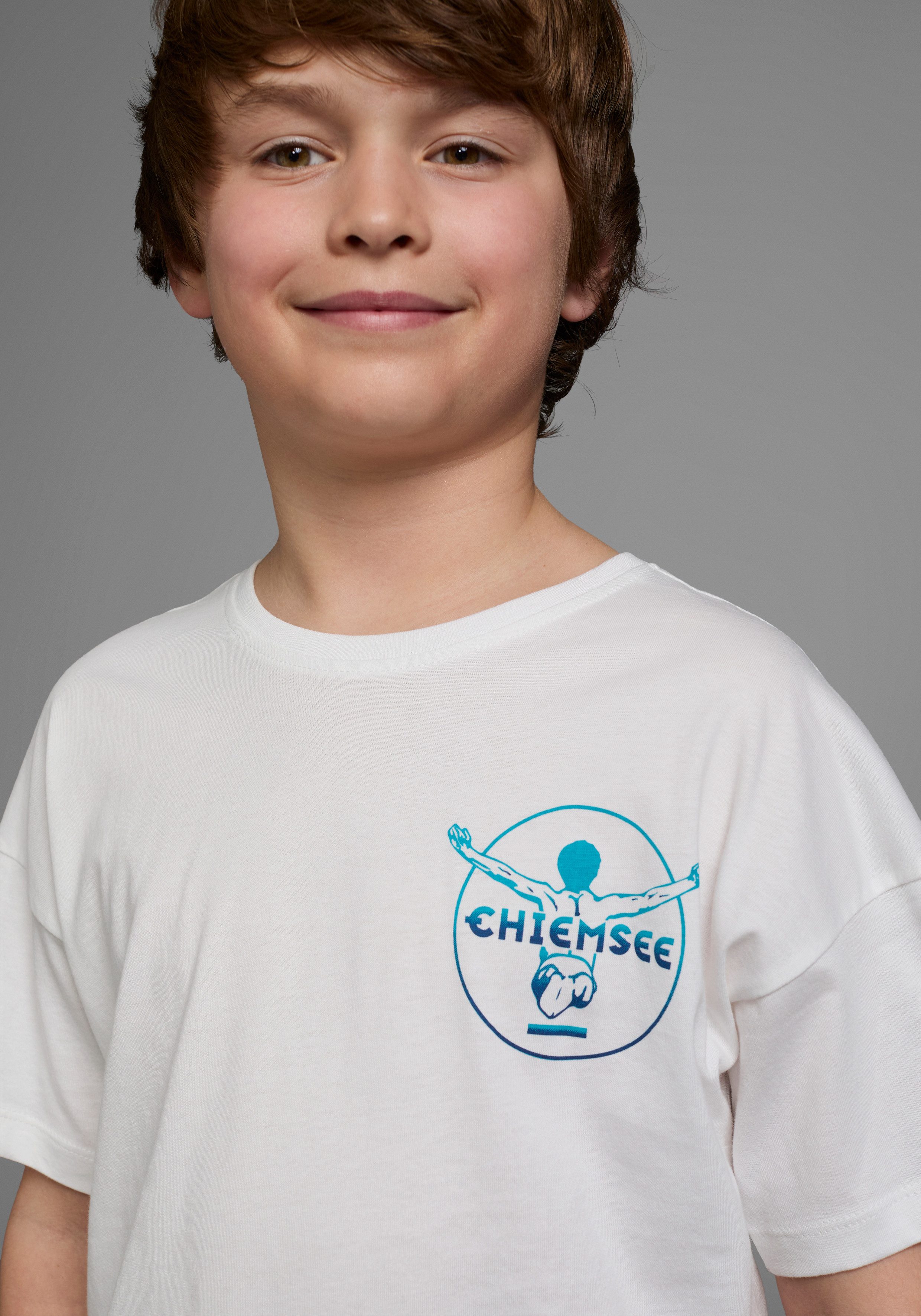 Chiemsee T-shirt WAVE Korte mouwen, basic pasvorm, bedrukt, ronde hals
